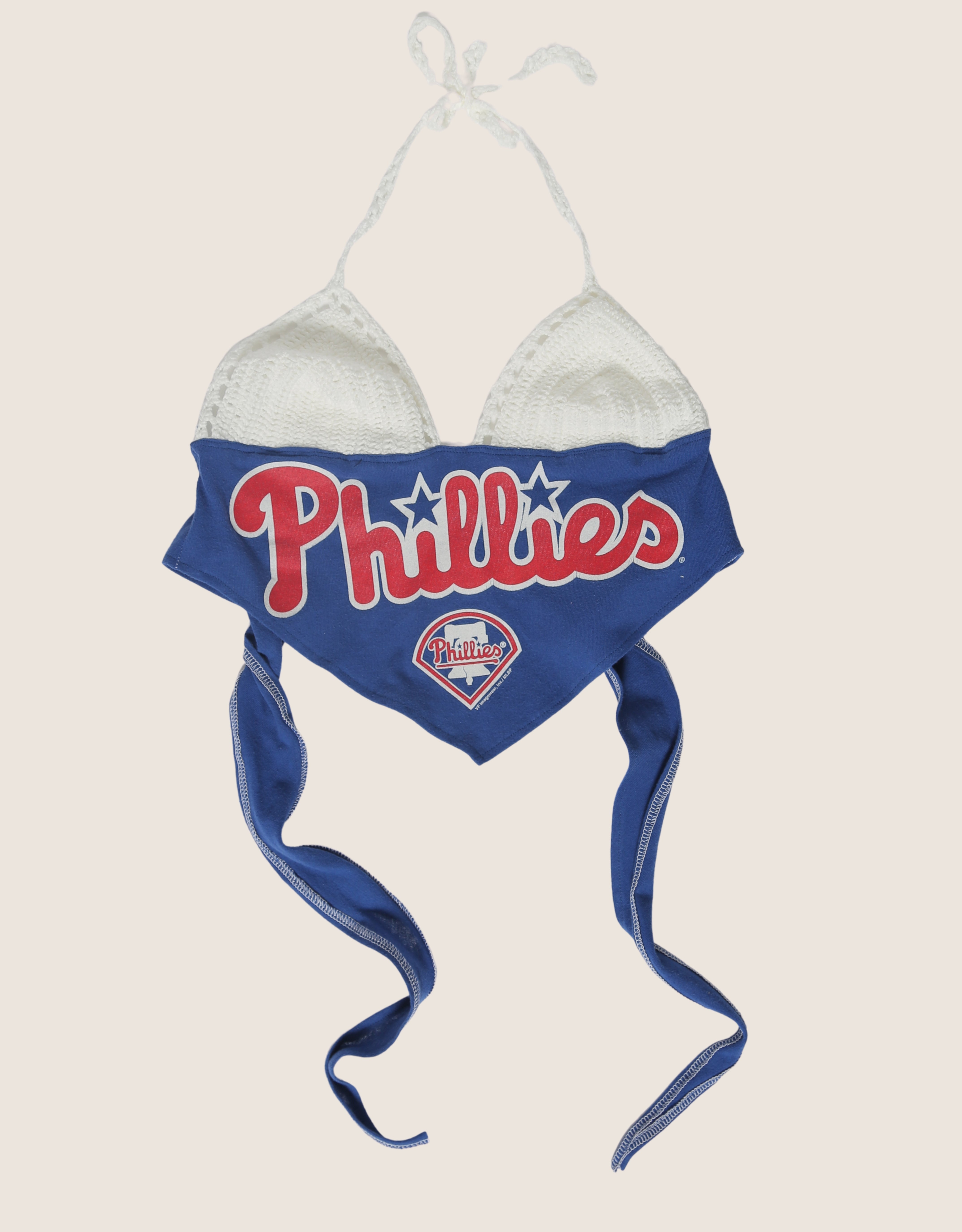 phillies crochet halter top