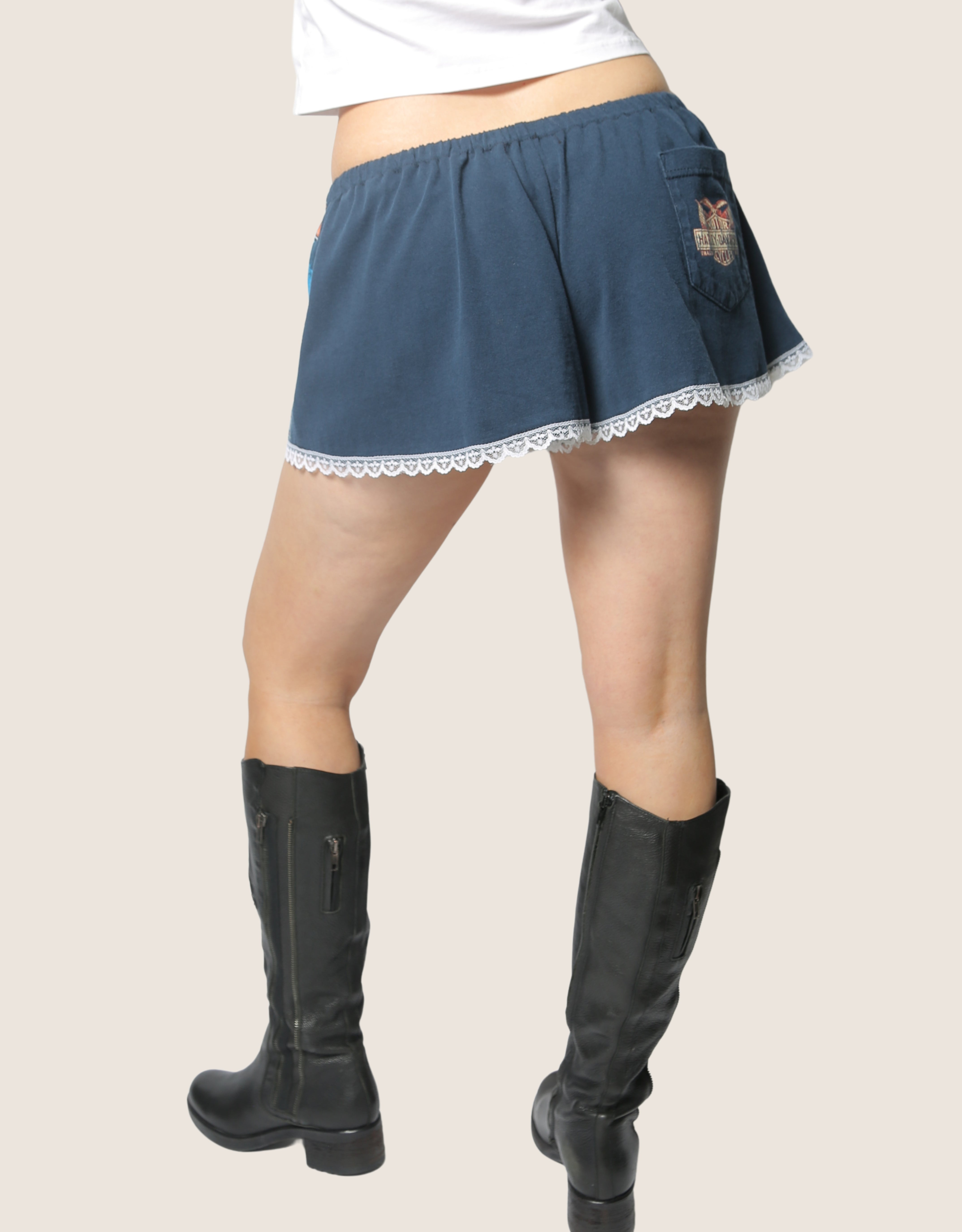 harley victorville reworked mini shorts (medium)