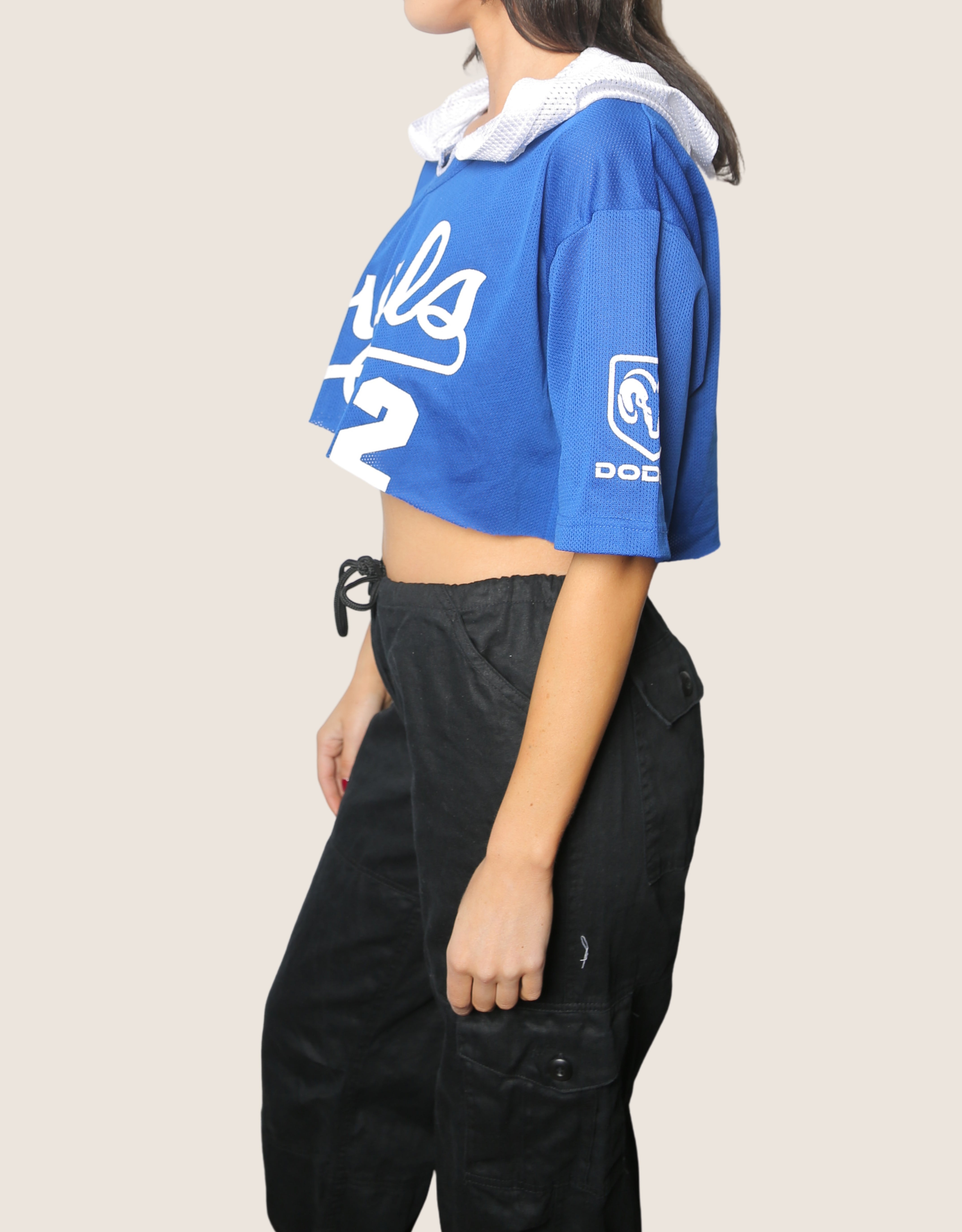 royals reworked cropped jersey with hood