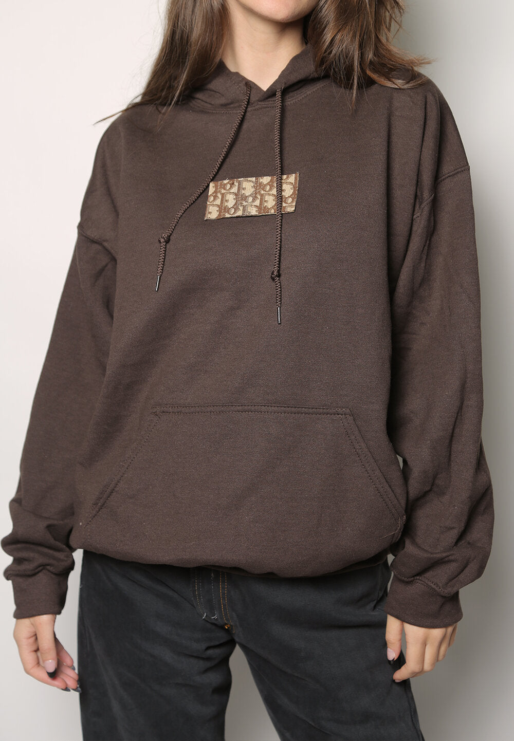 designer patch oversized hoodie sweatshirt