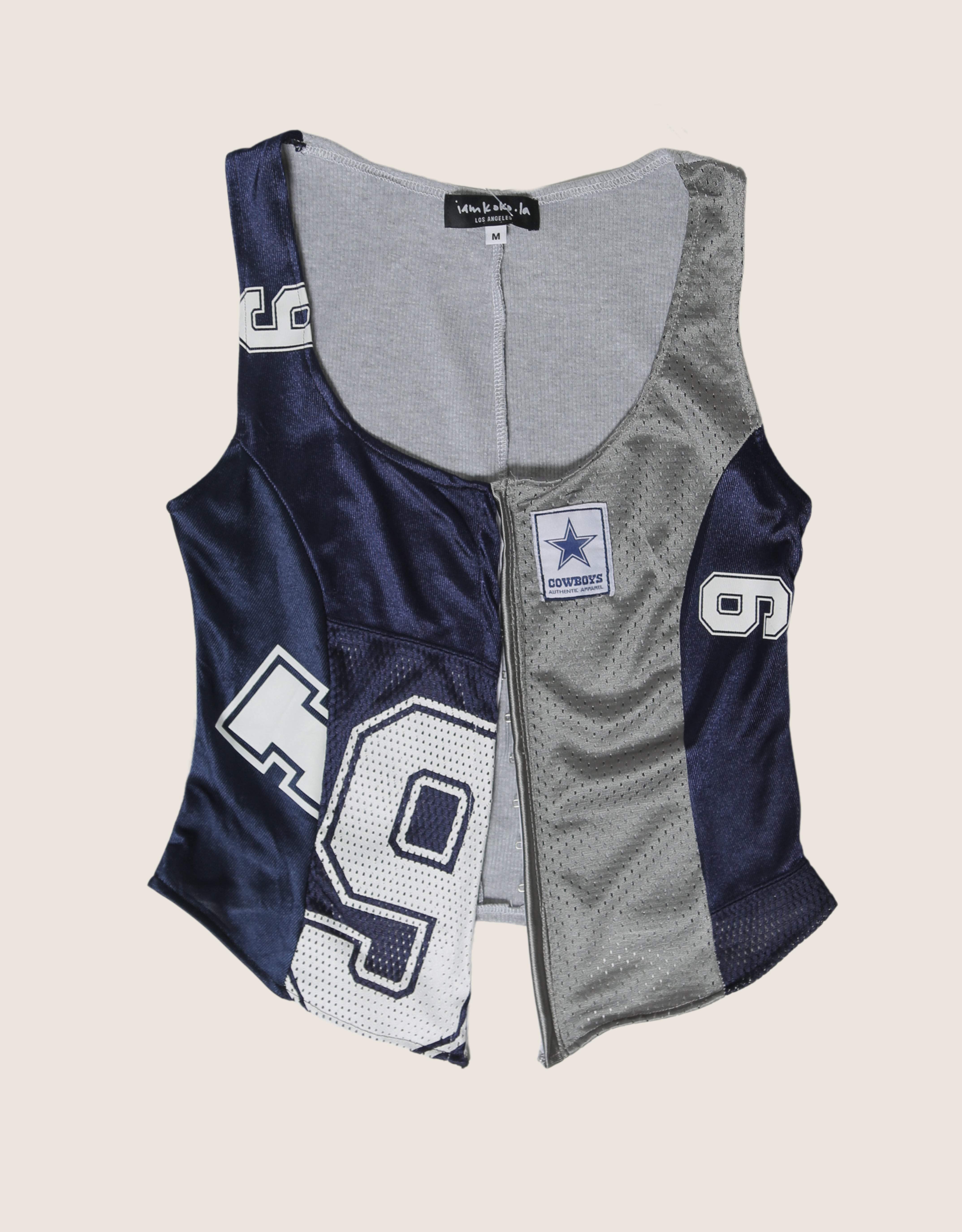 cowboys grey hook and eye tank