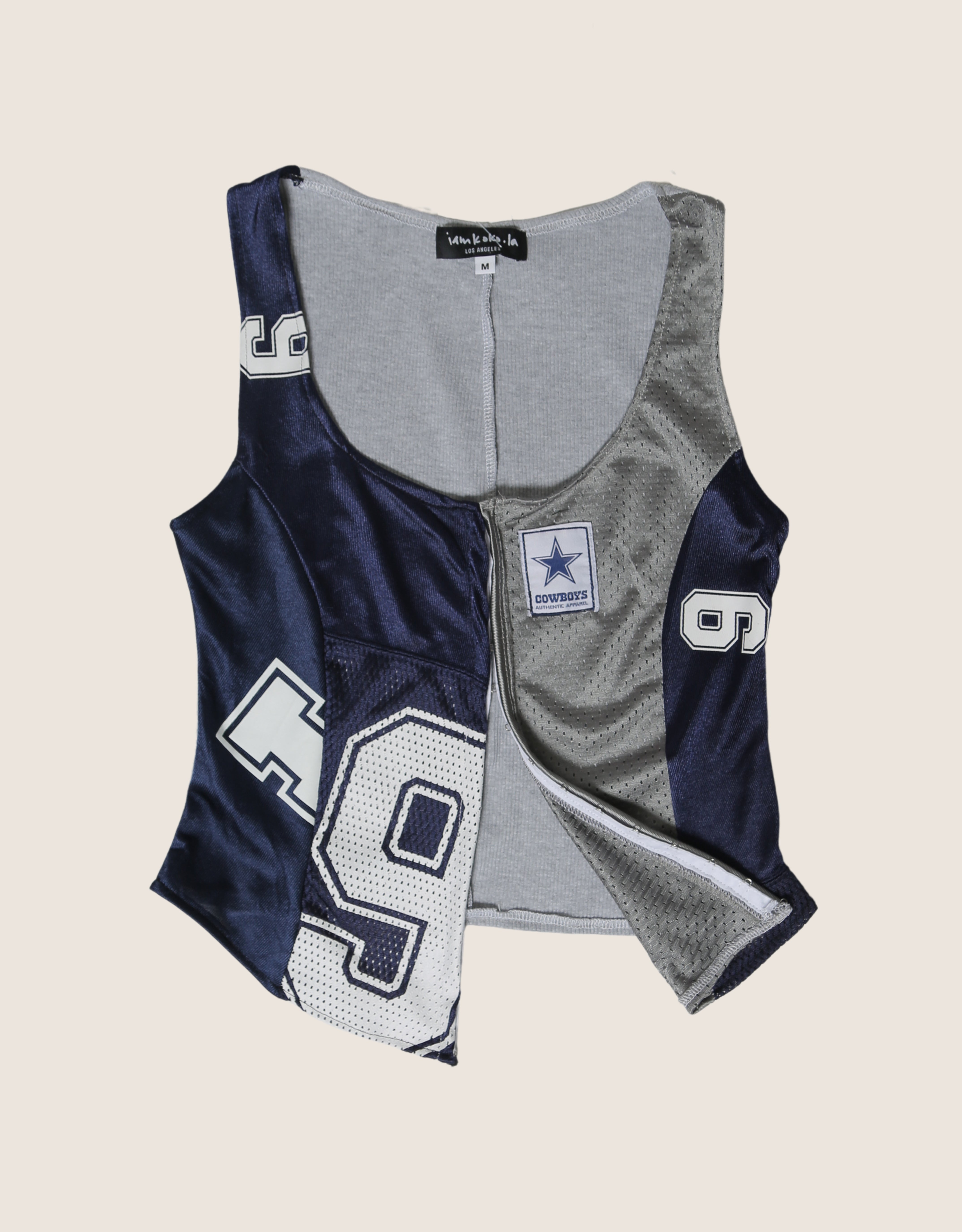 cowboys grey hook and eye tank