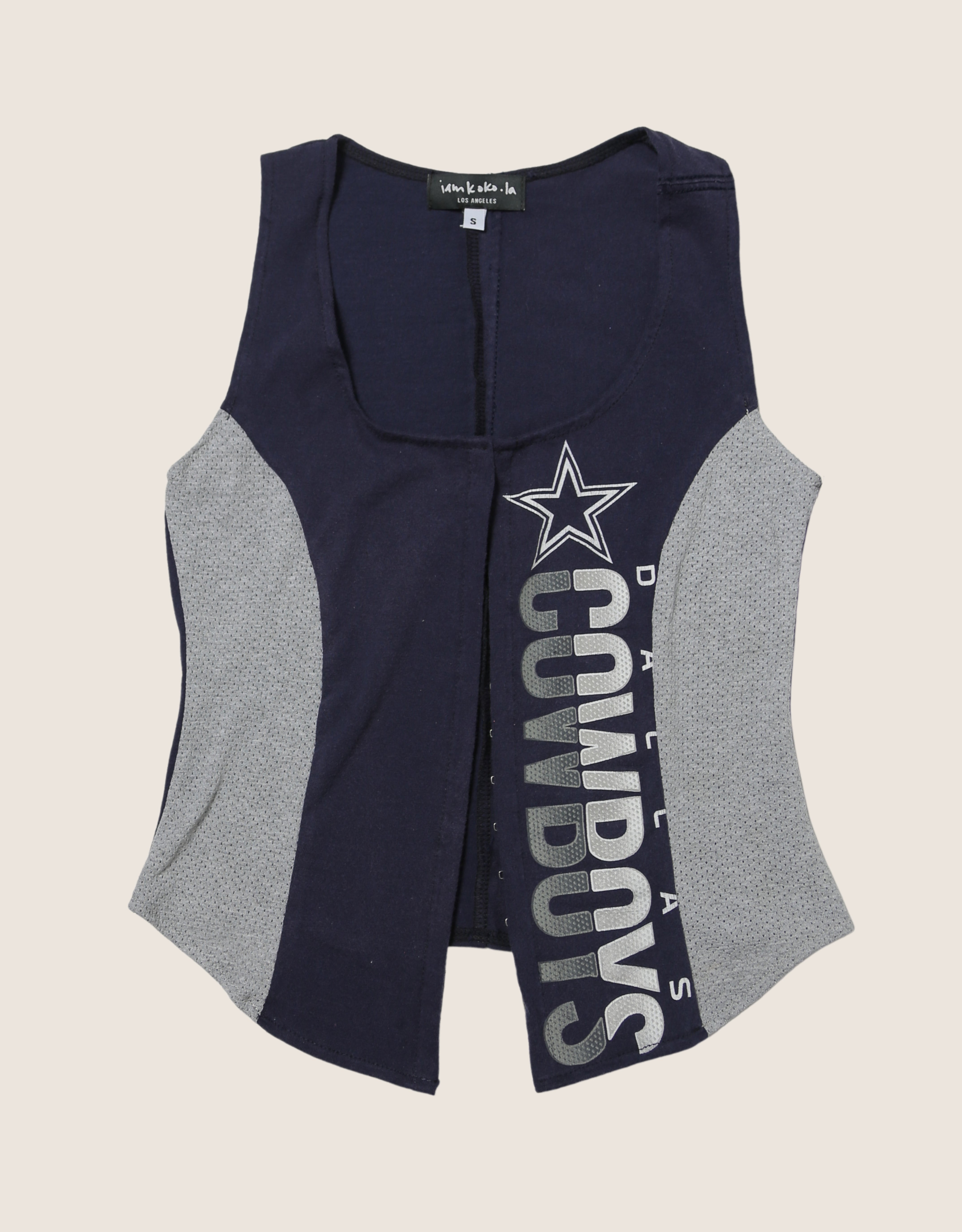 cowboys tshirt hook and eye tank (small)