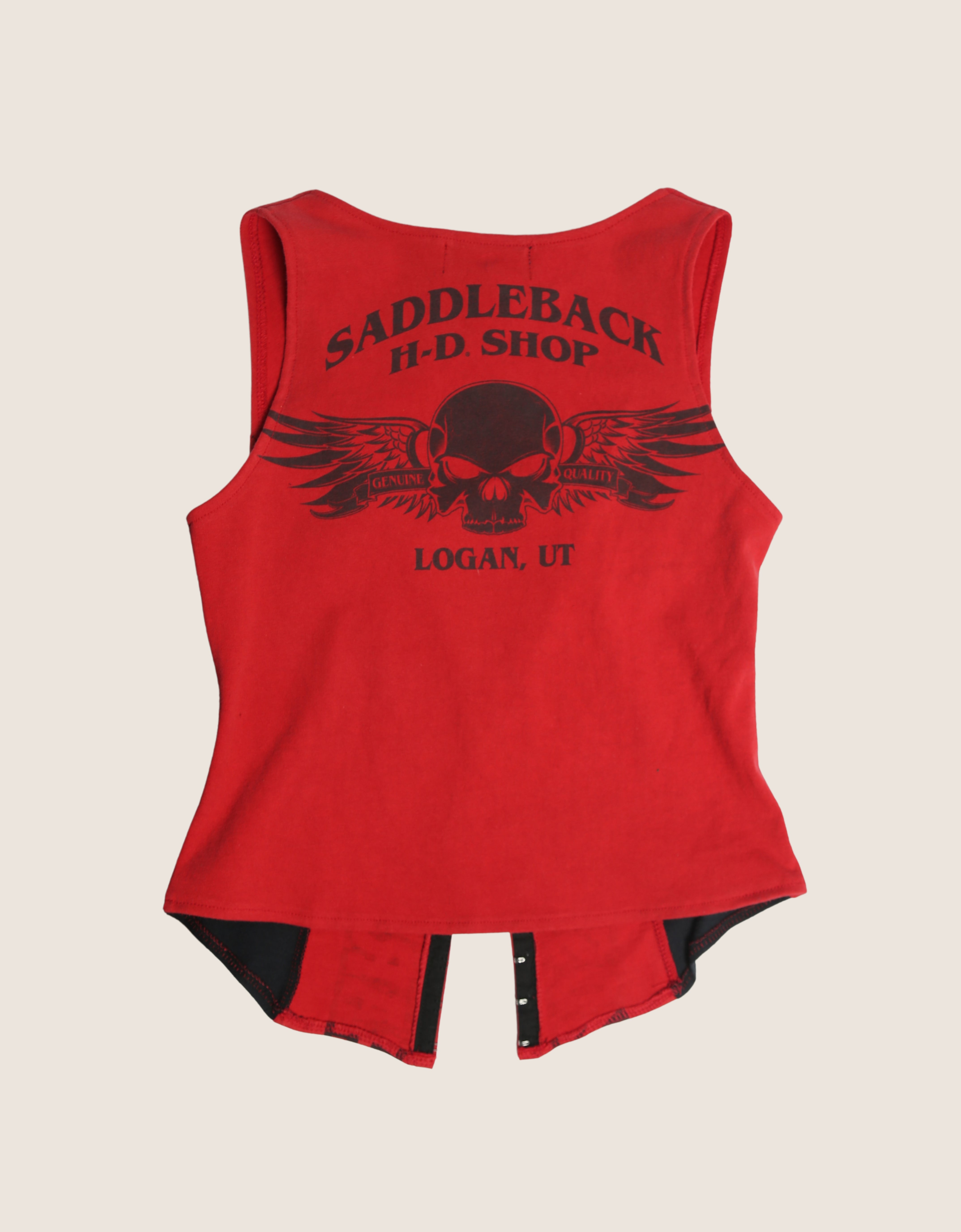 harley saddleback hook and eye tank (xs)