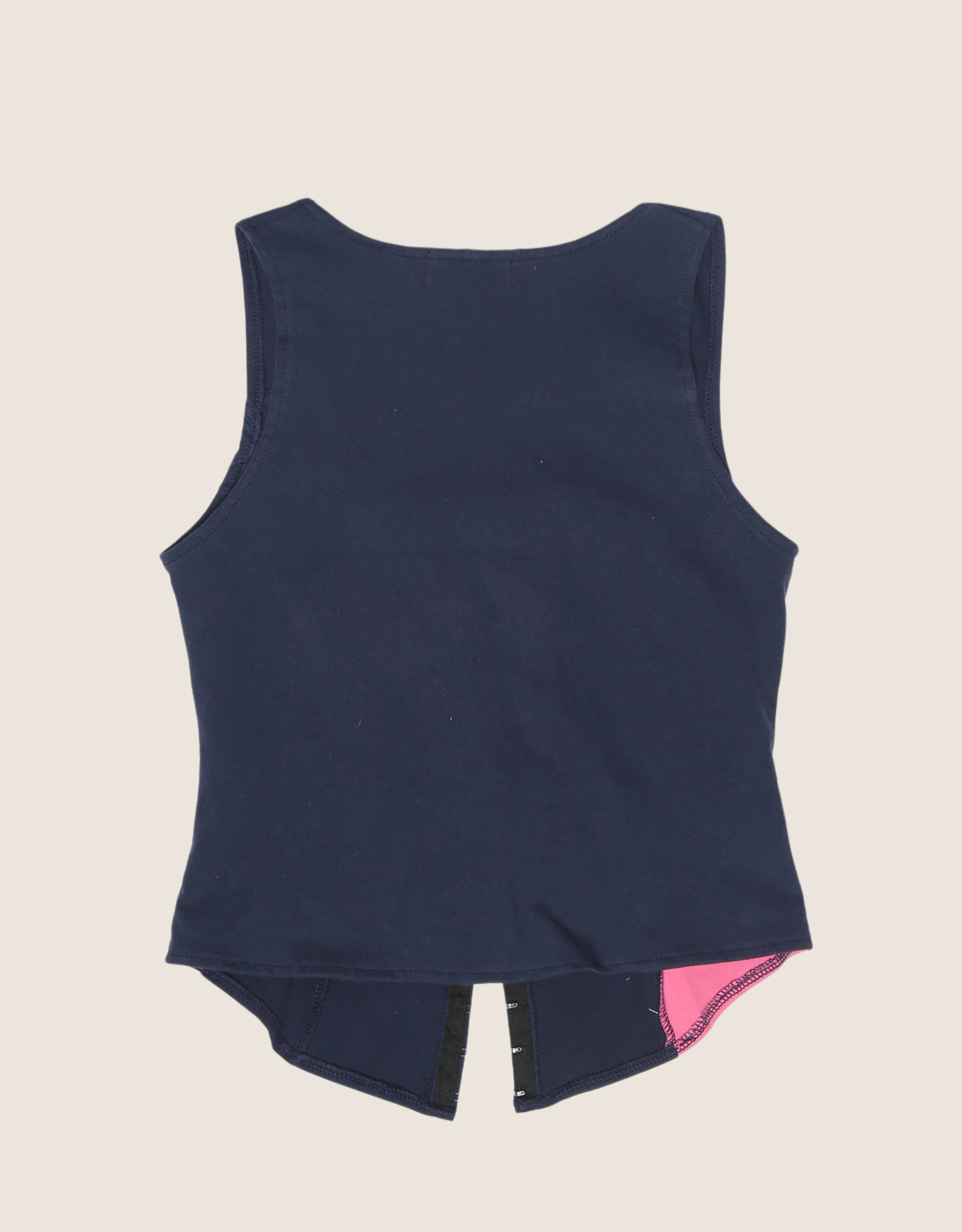 pink polo hook and eye tank (XS)