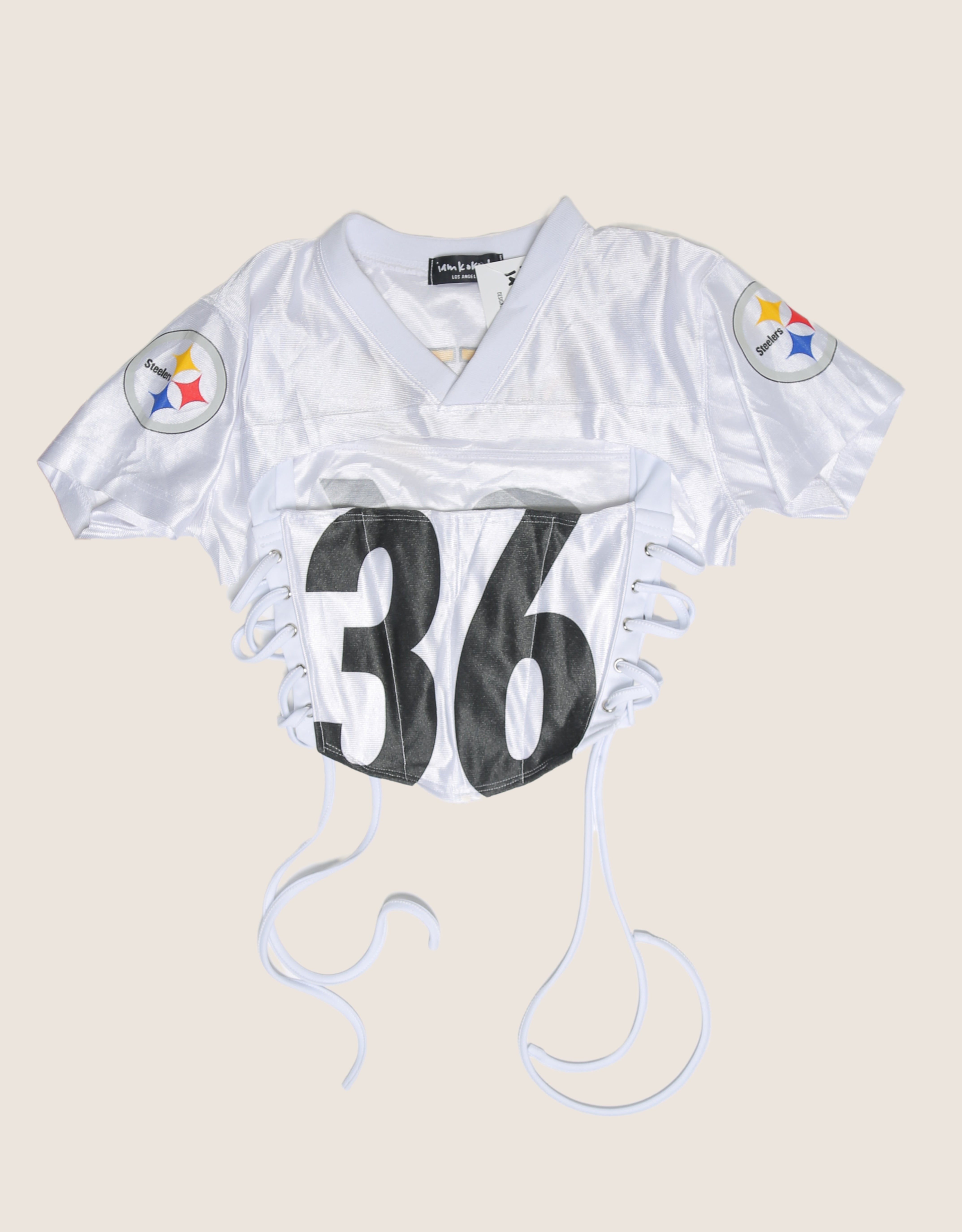 Steelers 36 reworked side lace corset with matching jersey shrug