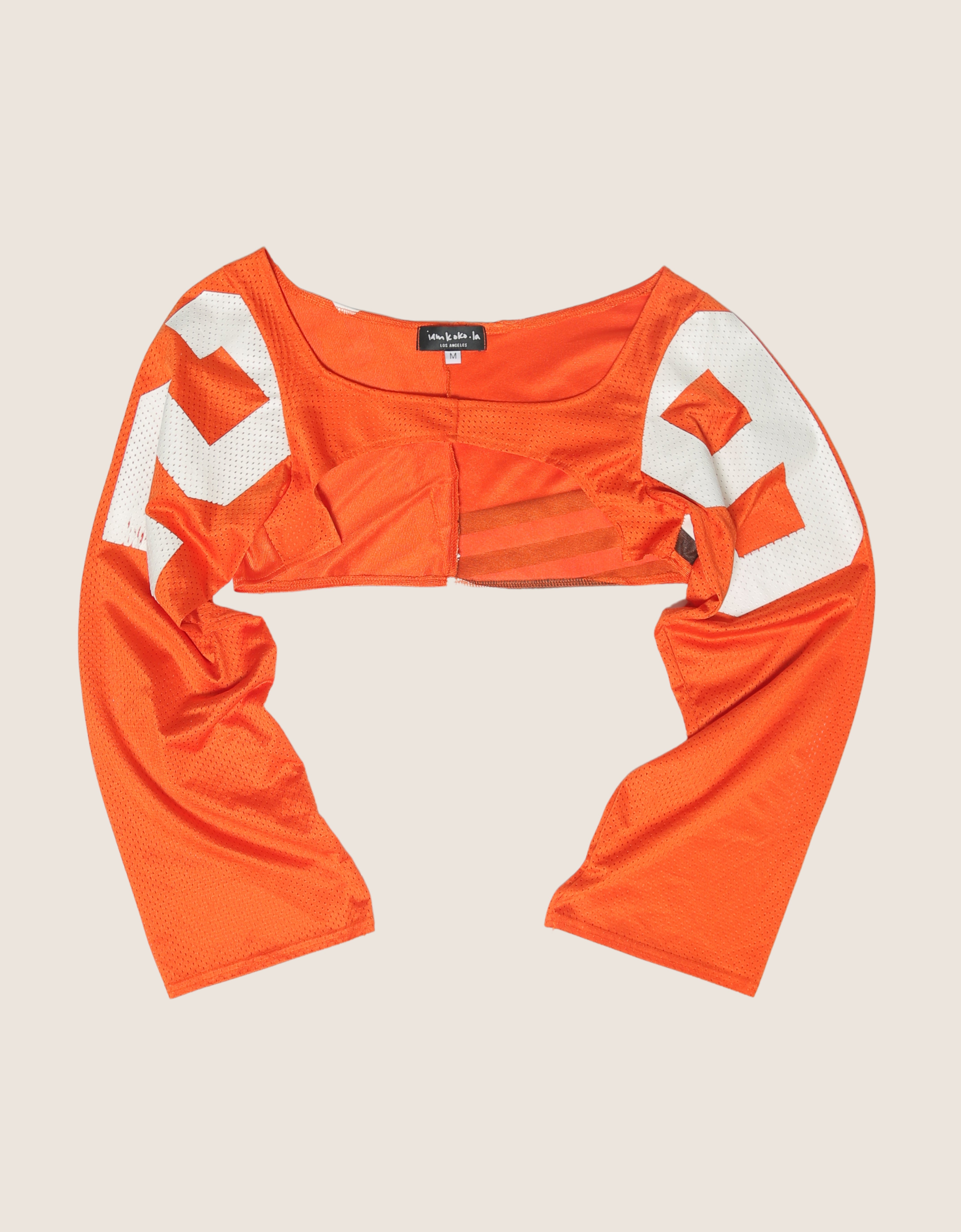 orange 92 reworked long sleeve jersey shrug (M)