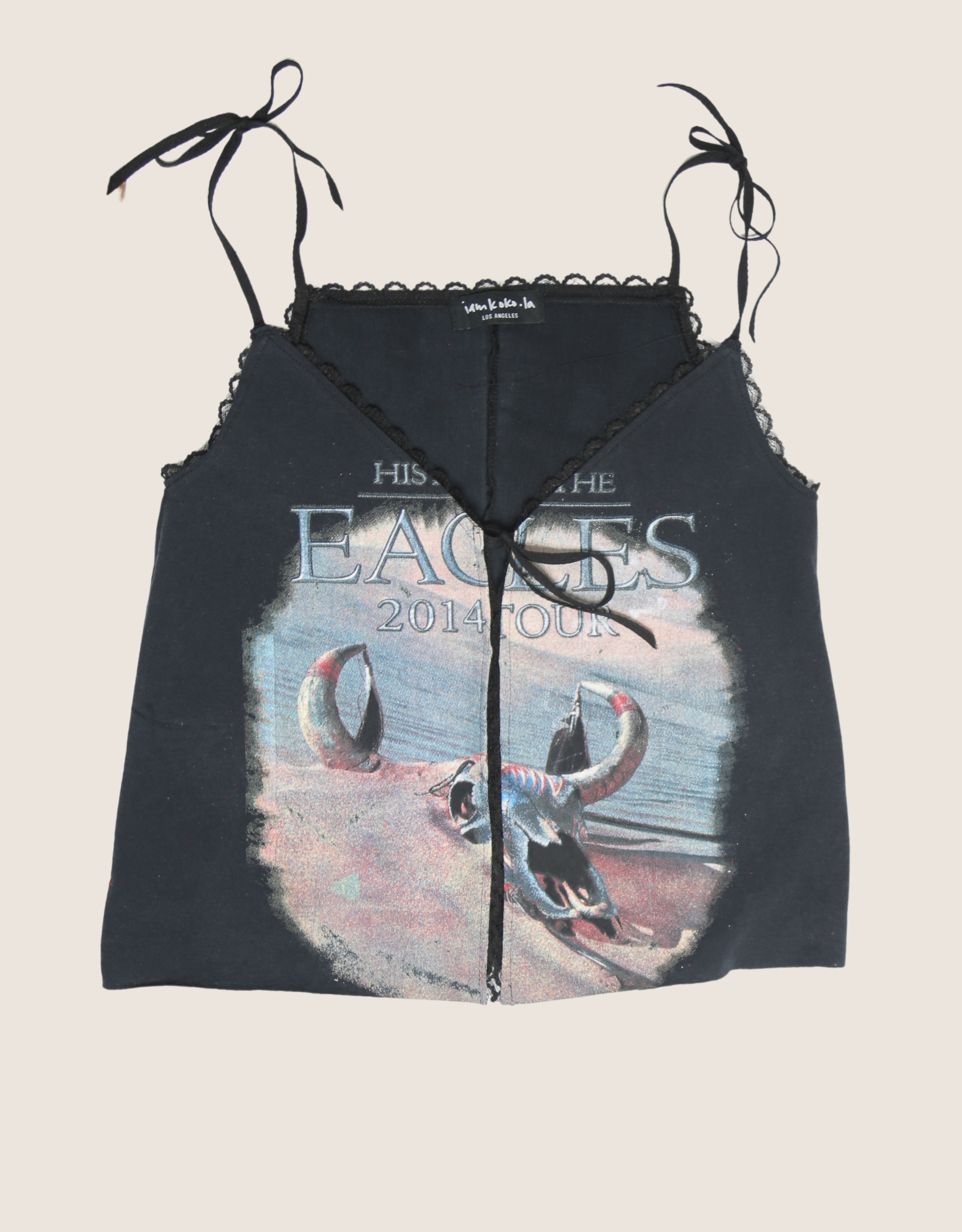 eagles reworked tie front tank