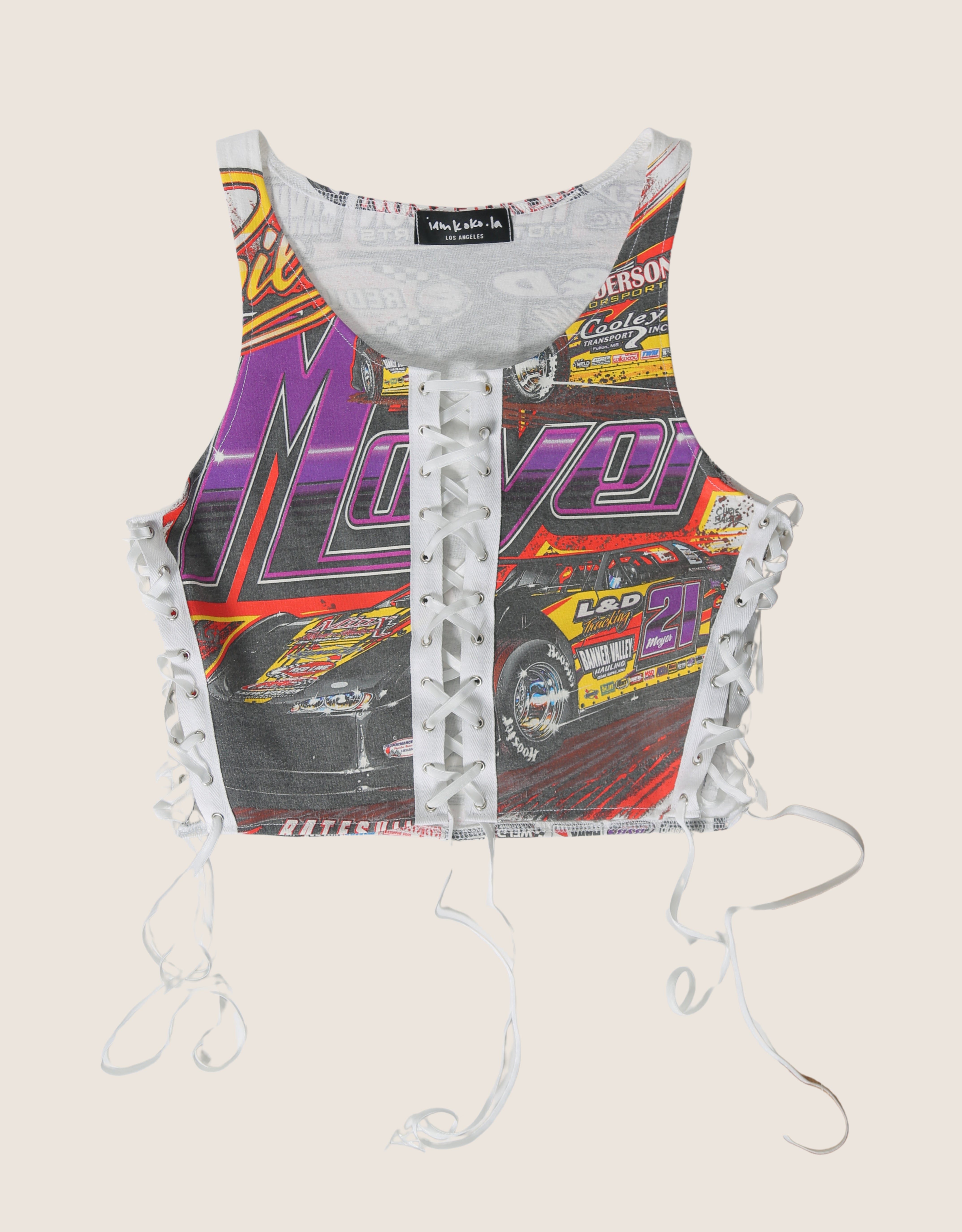 moyer racing all laced up reworked tank (small/medium)