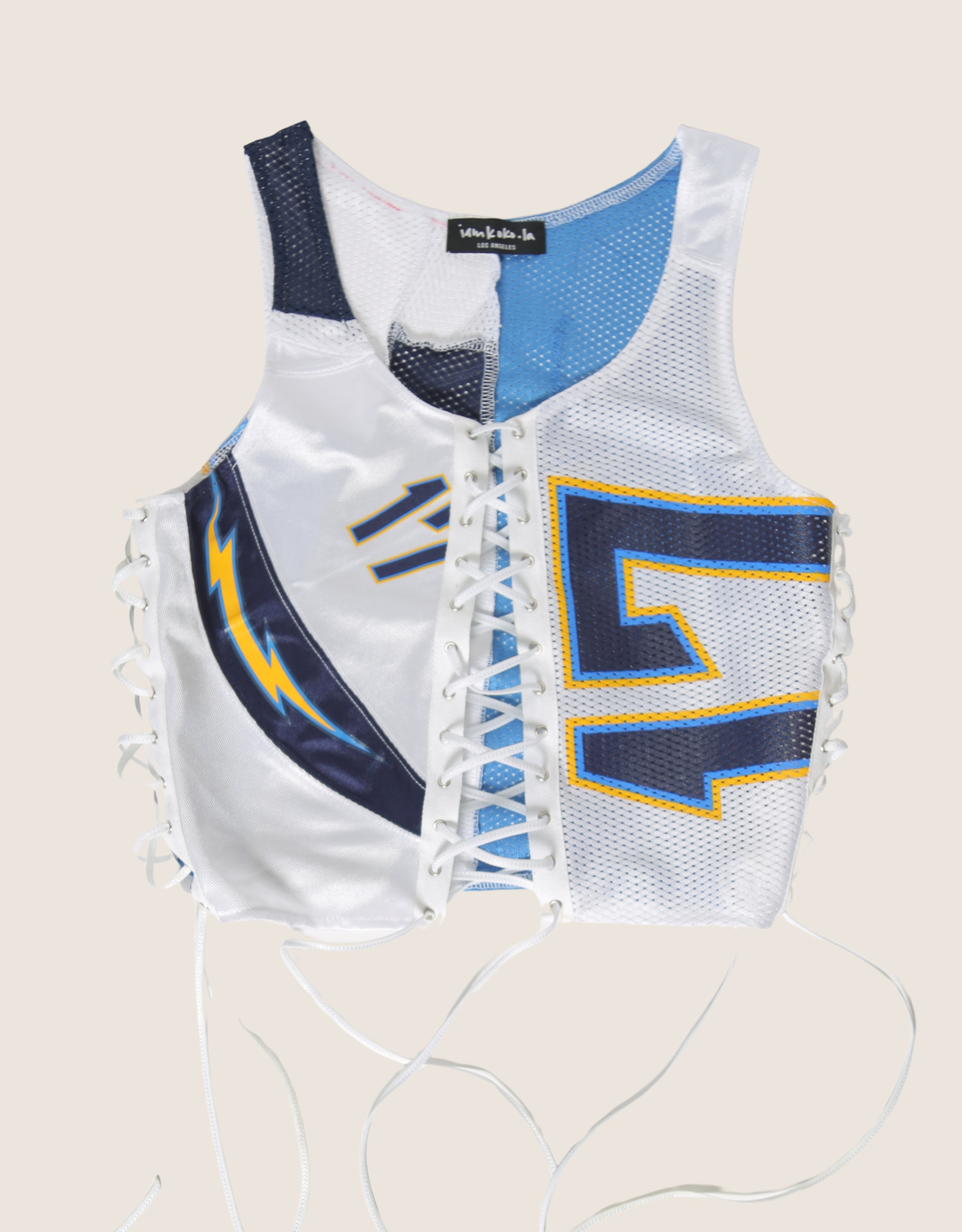 chargers all laced up reworked tank (medium/large)