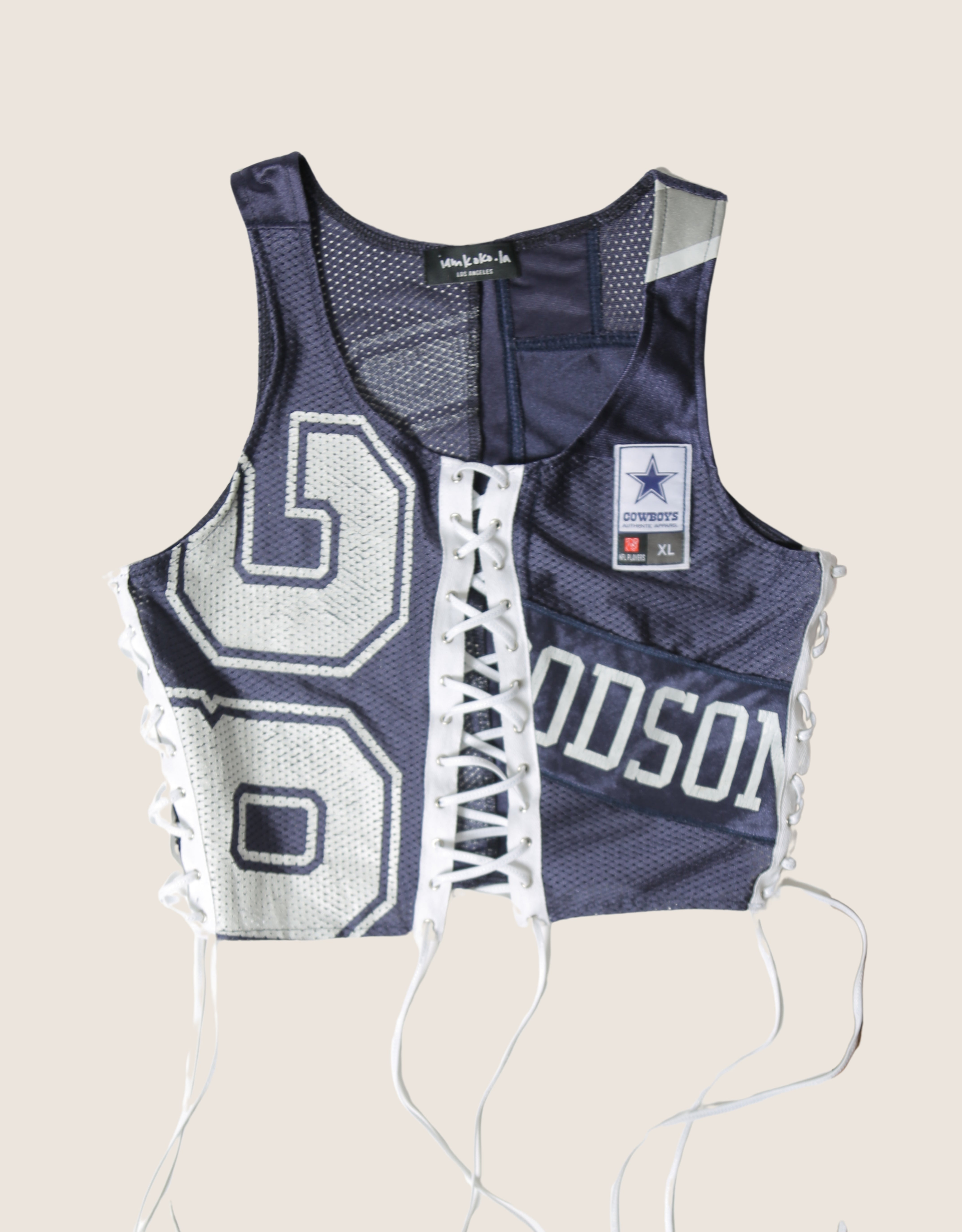 cowboys all laced up reworked tank (medium/large)