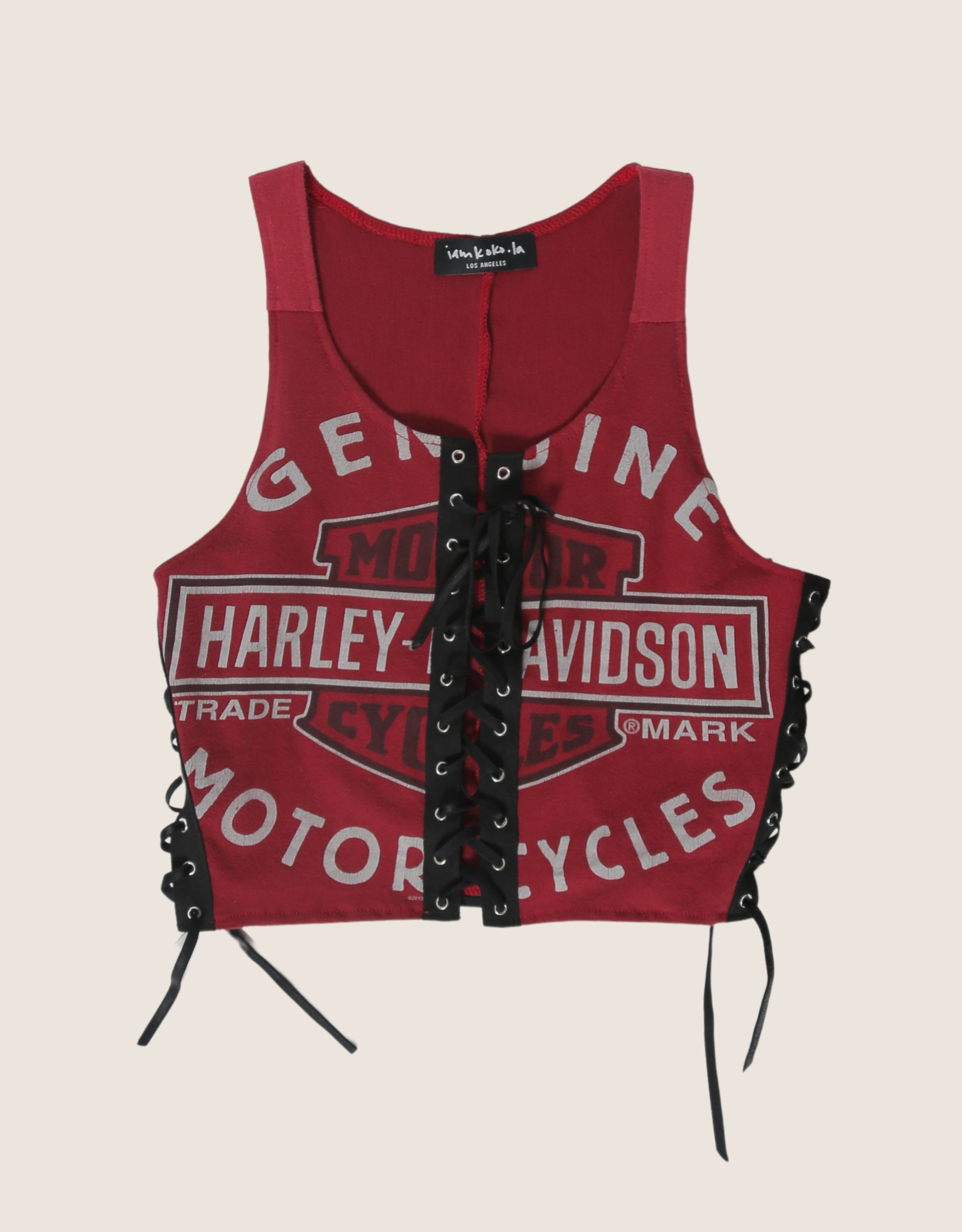 harley trademark all laced up reworked tank (S/M)