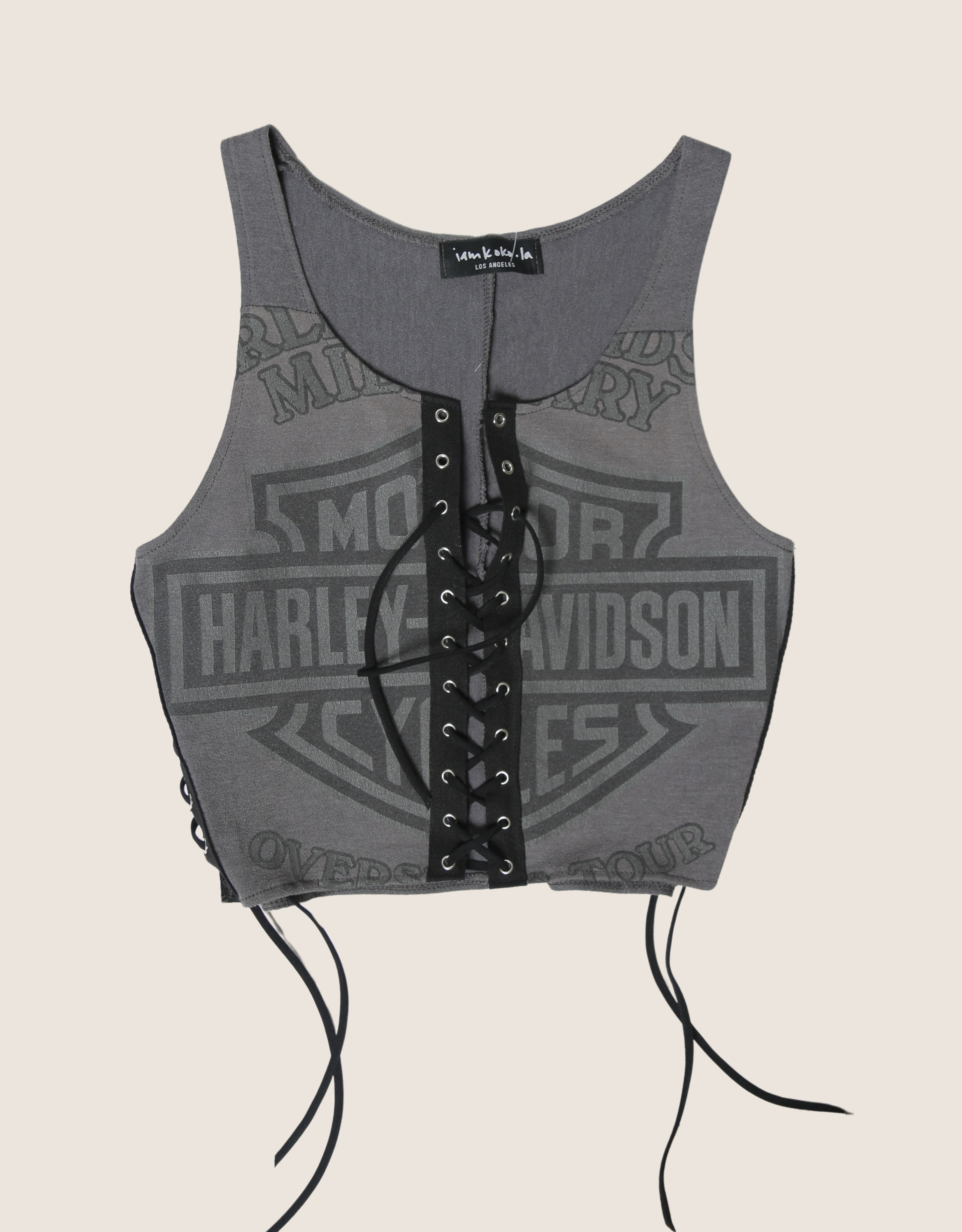 harley all laced up reworked tank (S/M)