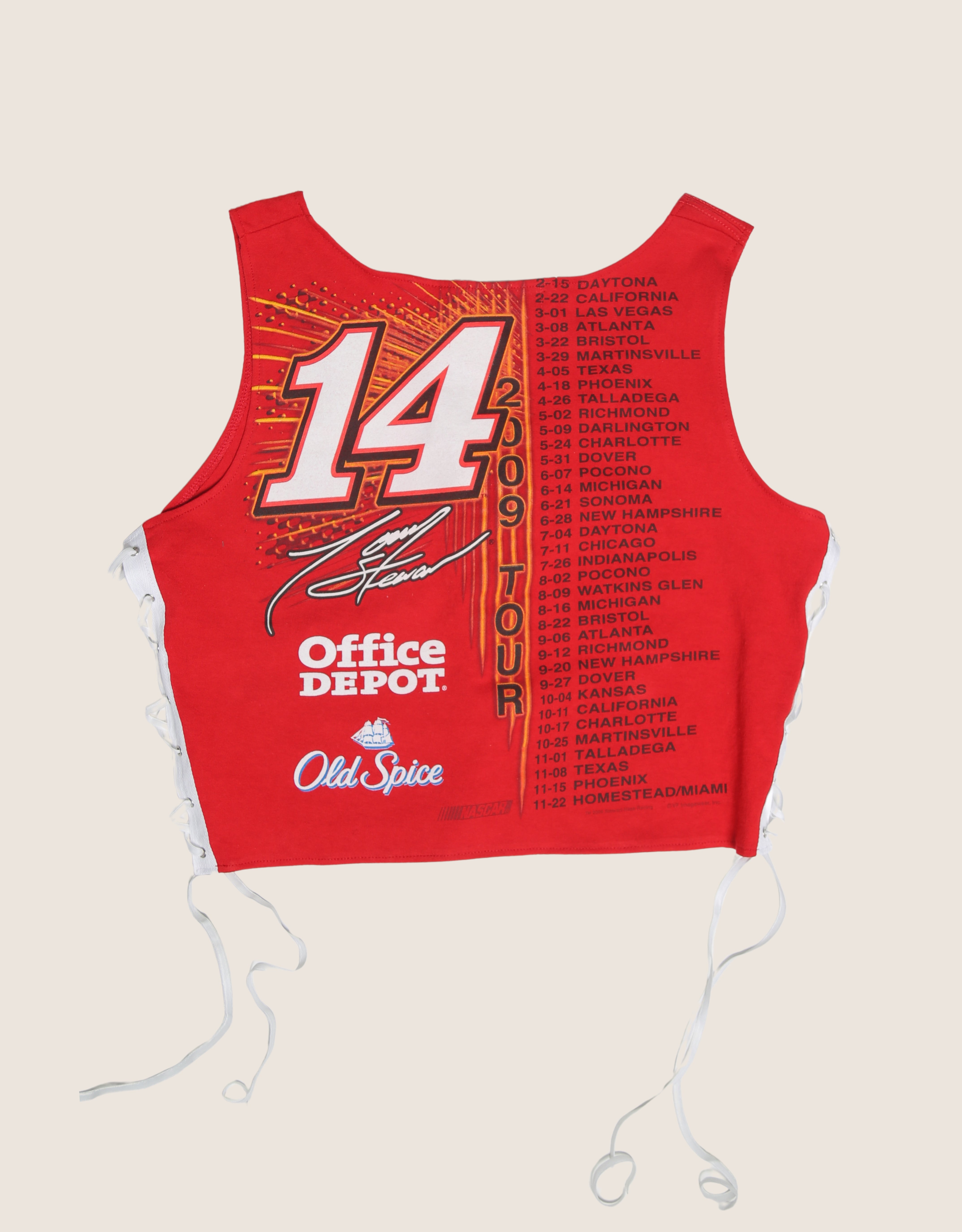 nascar all laced up reworked tank (L/XL)