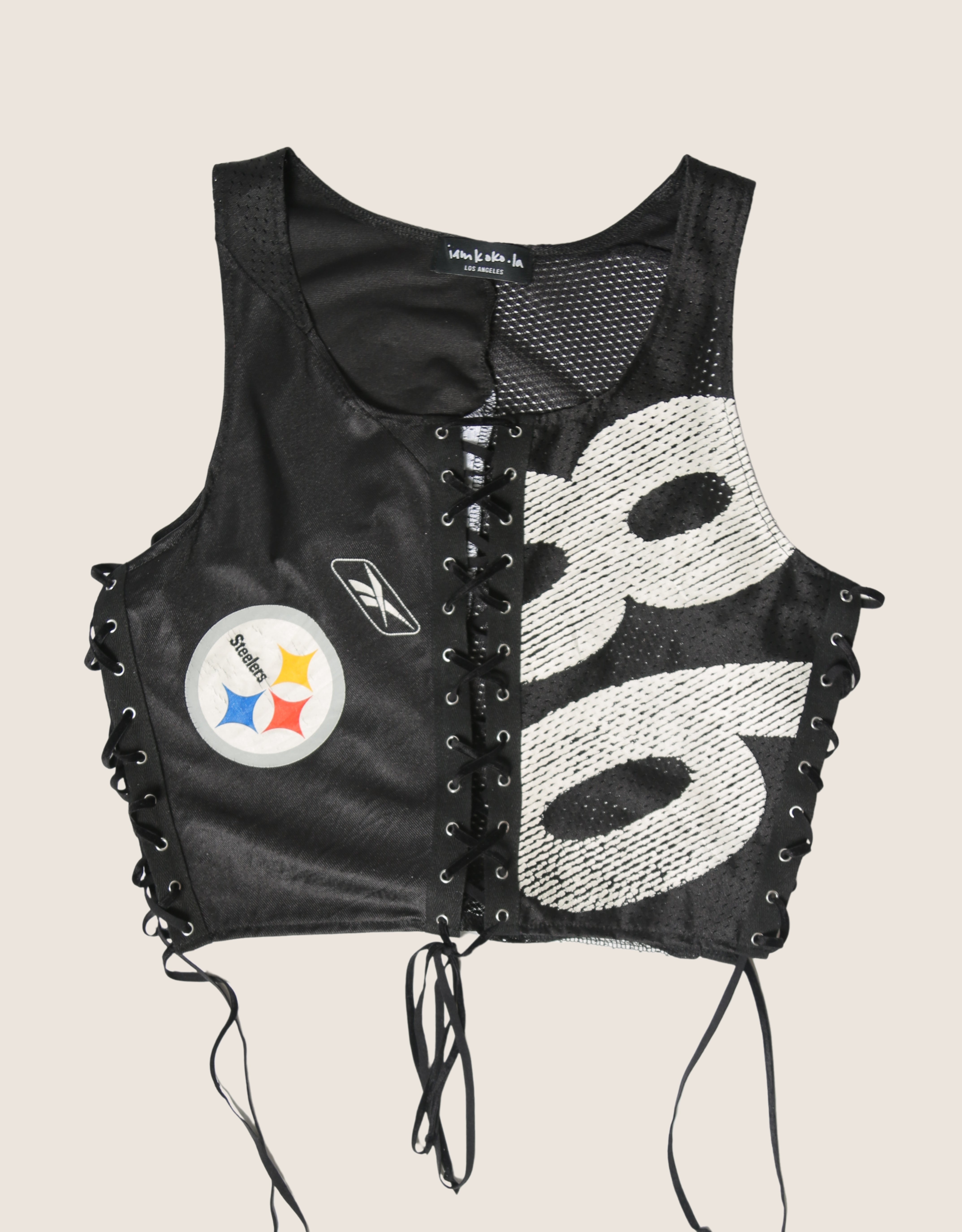 steelers all laced up reworked tank (medium/large)