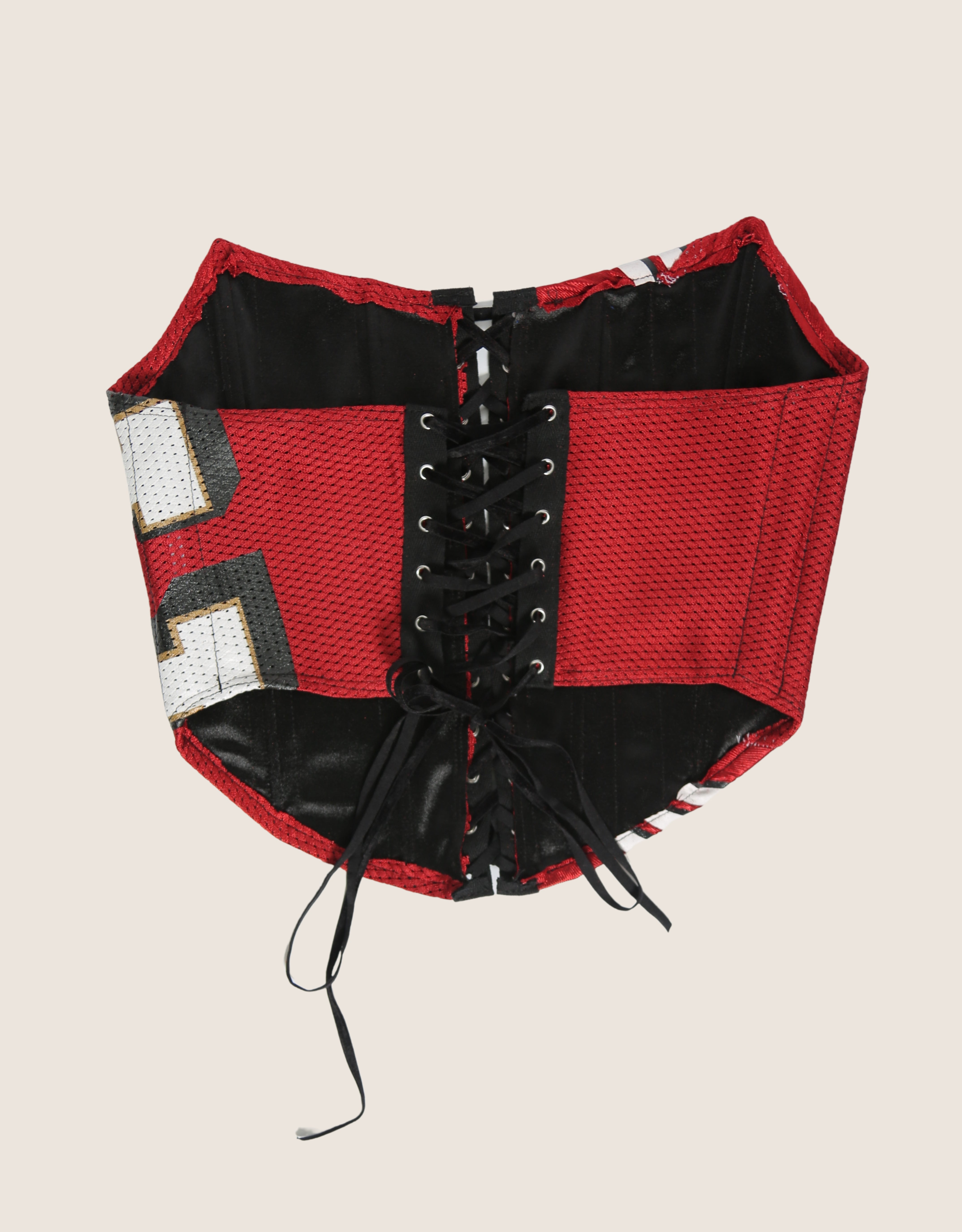 49ers strapless lace front corset