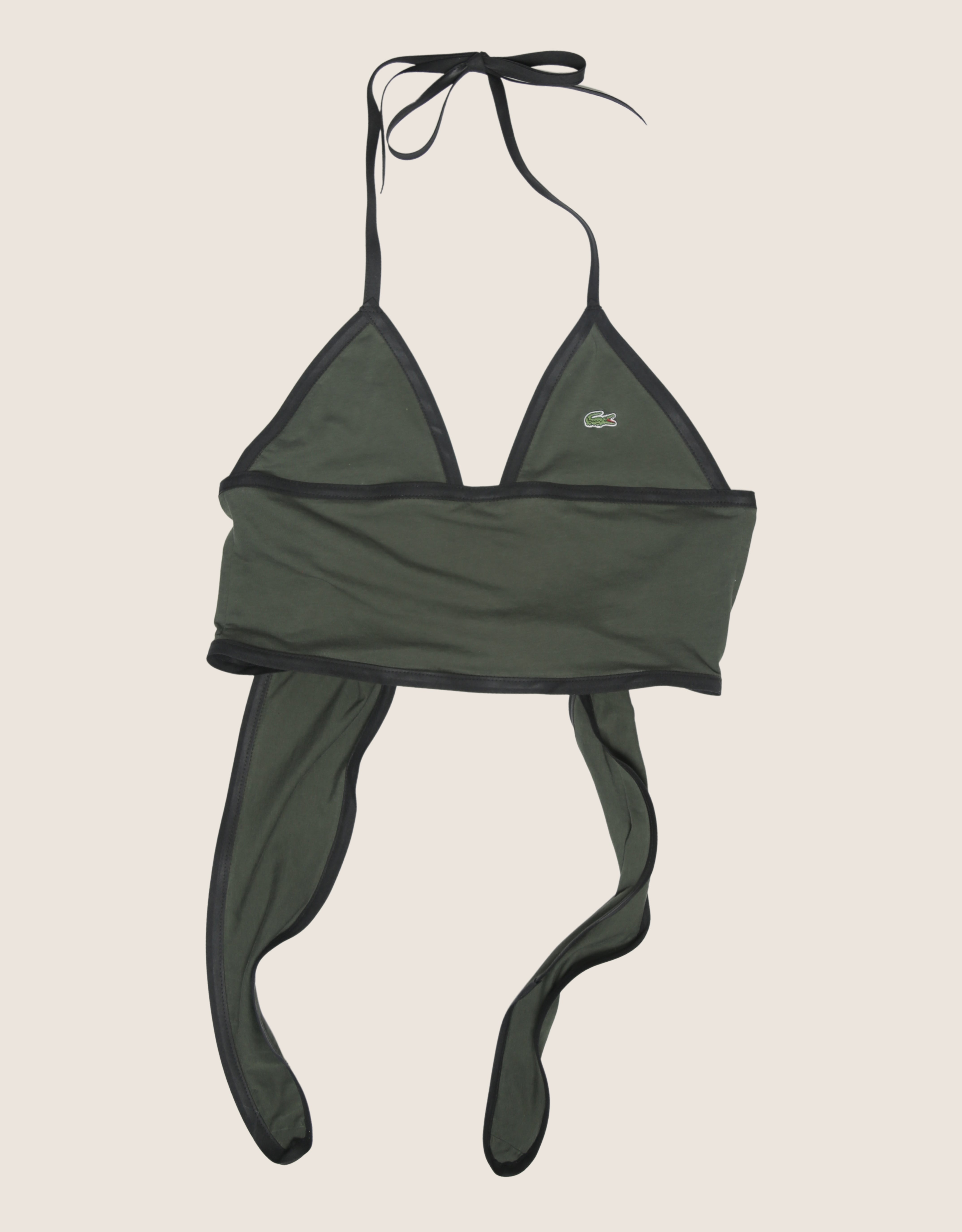 lacoste green halter top (s/m)
