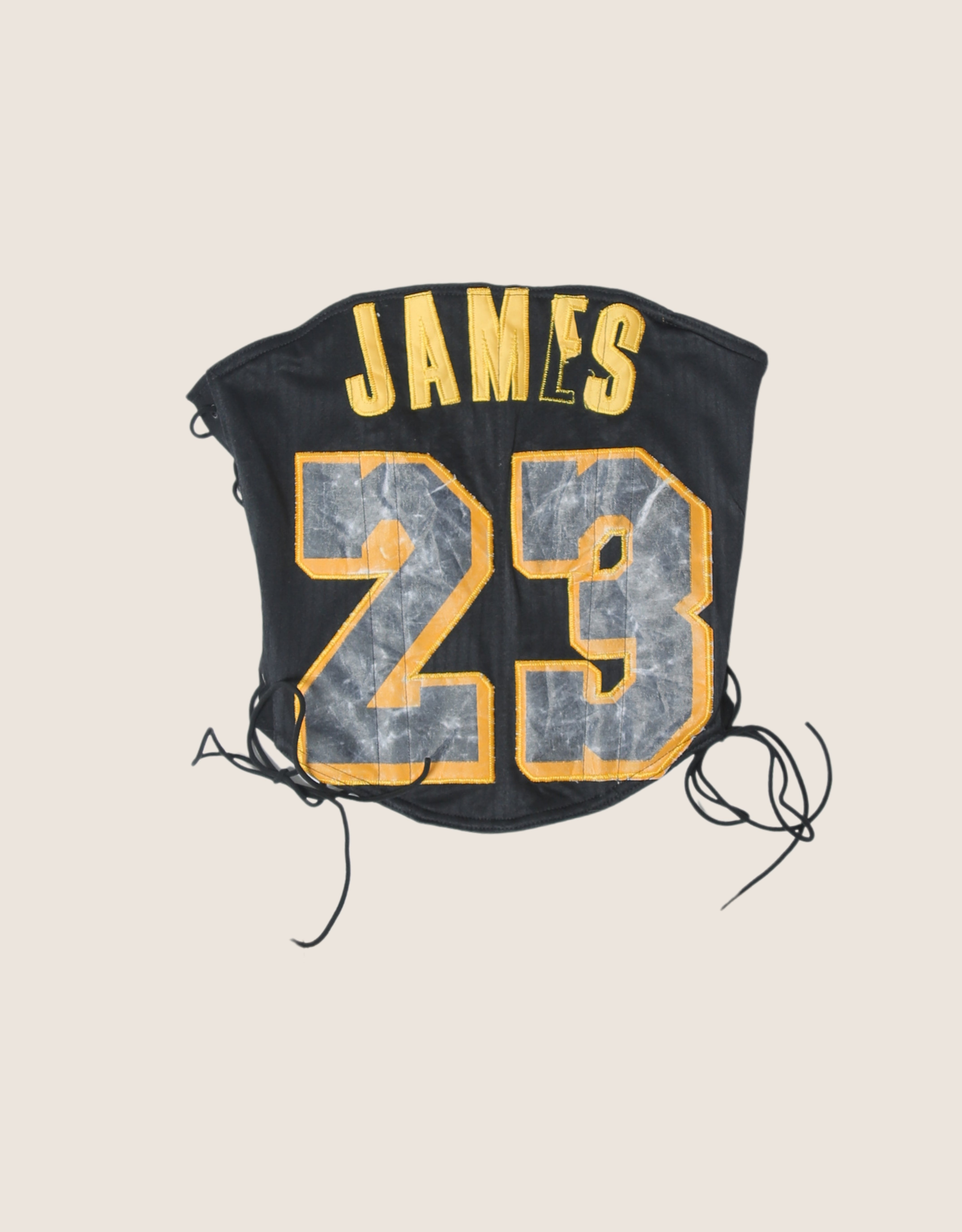 lebron lakers side lace strapless corset