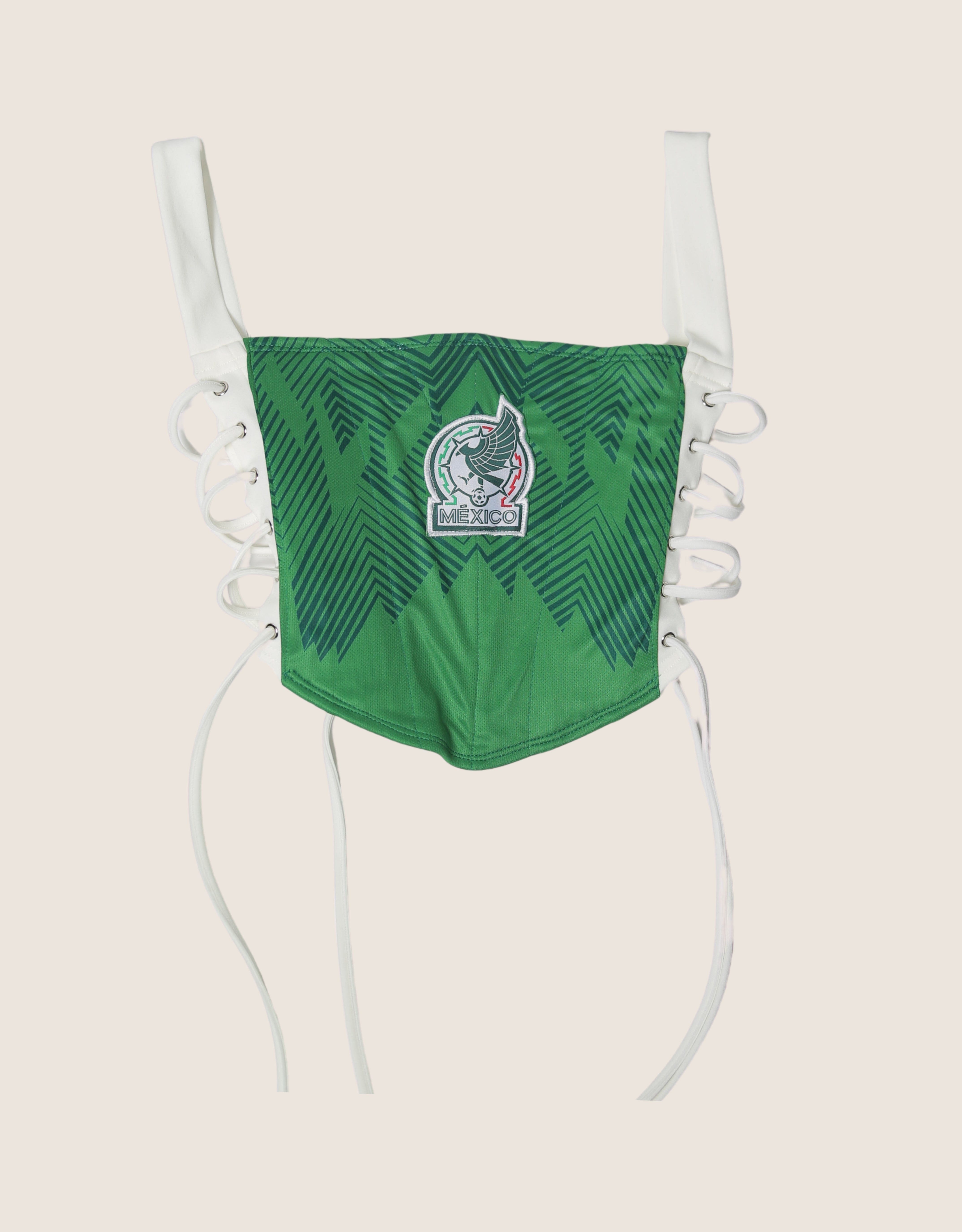 Mexico reworked cropped corset with matching shrug