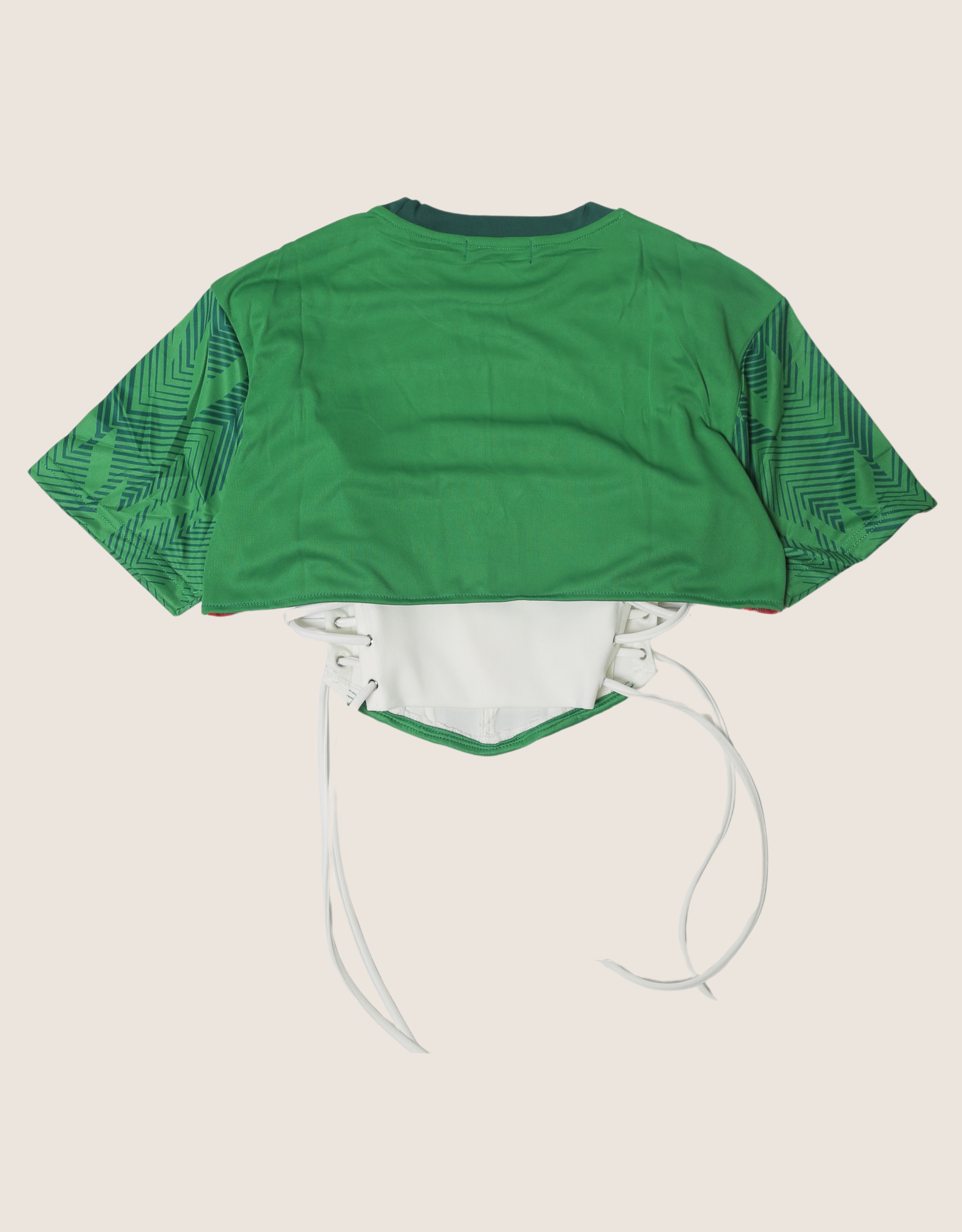 Mexico reworked cropped corset with matching shrug