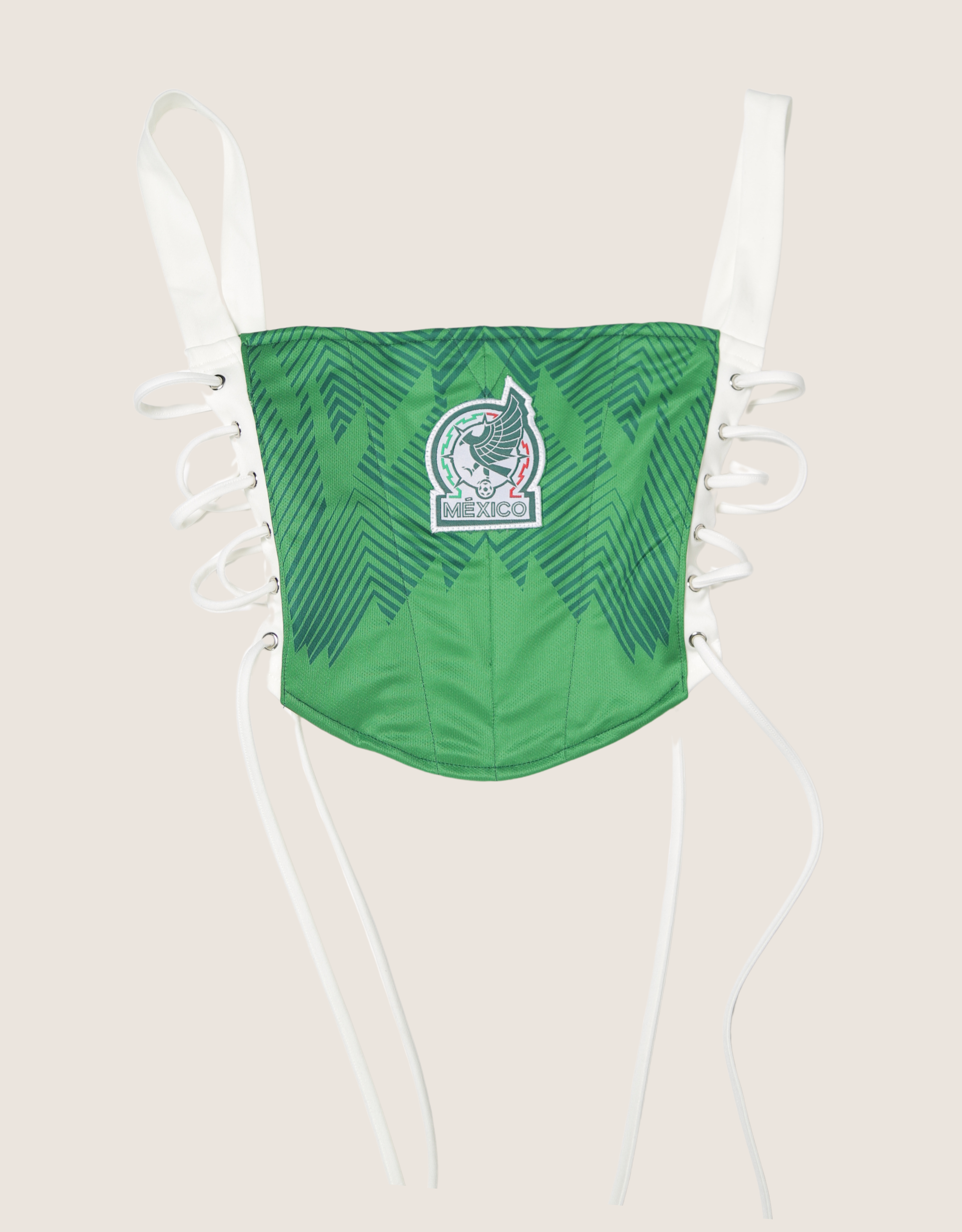 mexico reworked cropped corset with matching shrug