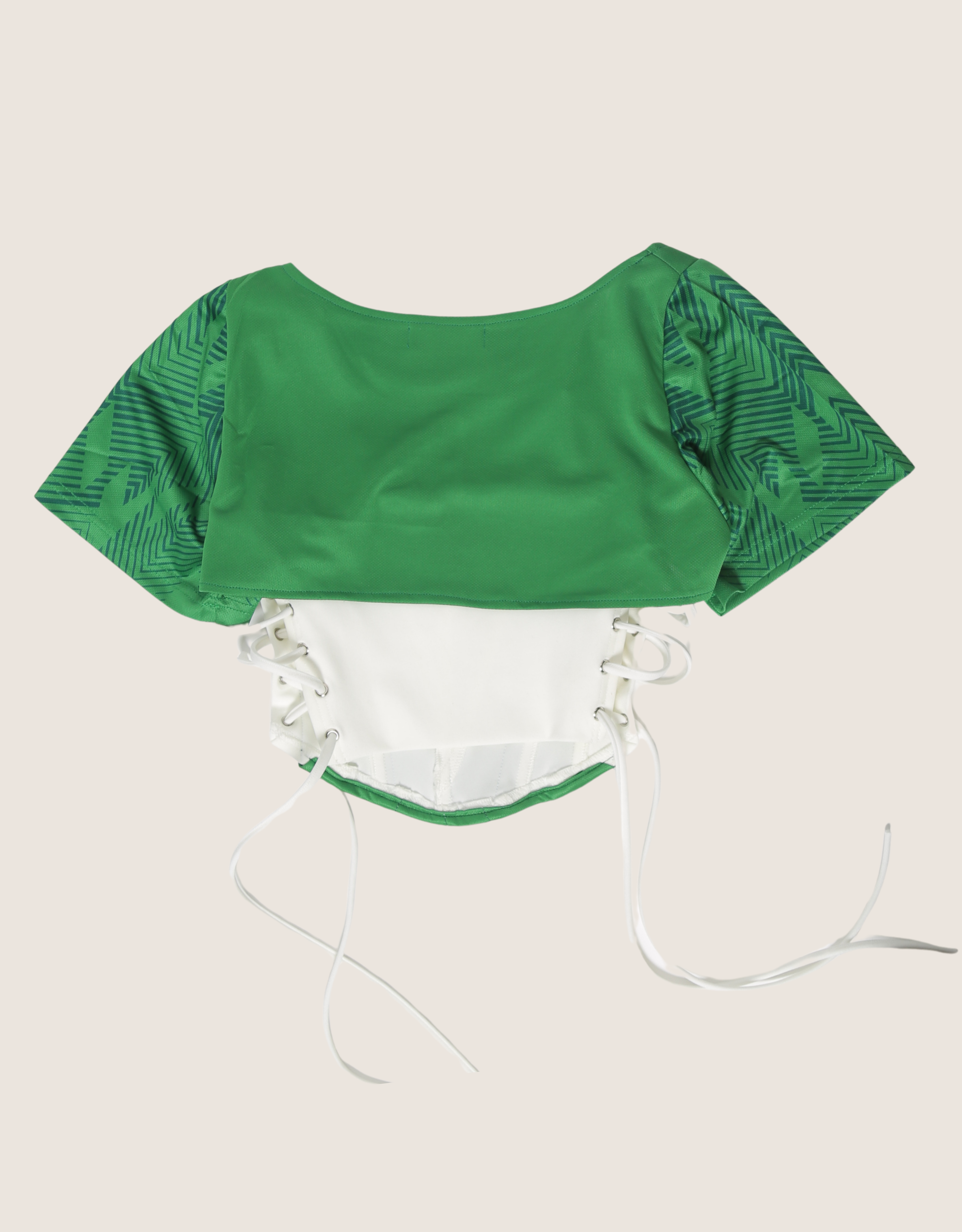 mexico reworked cropped corset with matching shrug