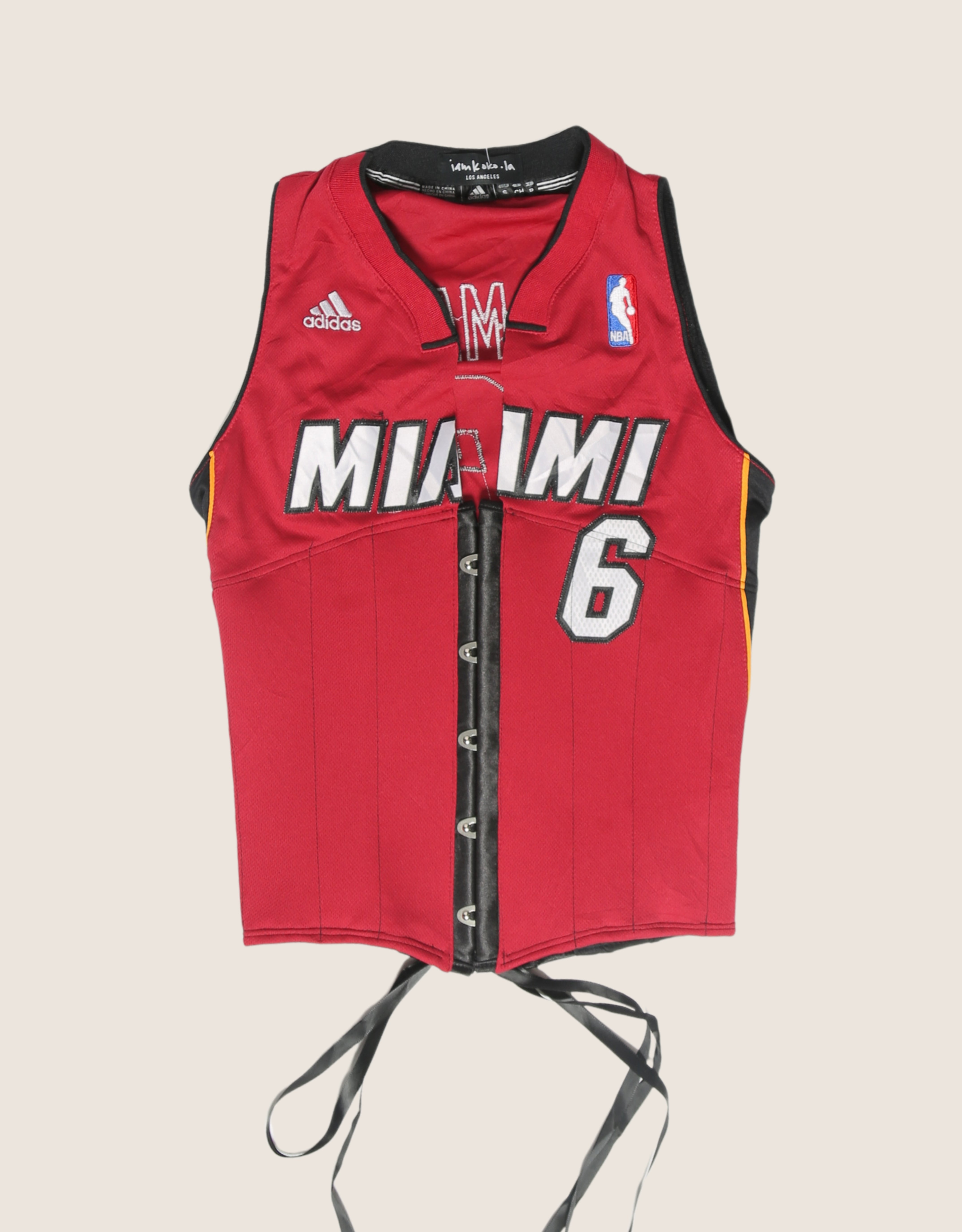 miami heat reworked snap corset jersey (s)