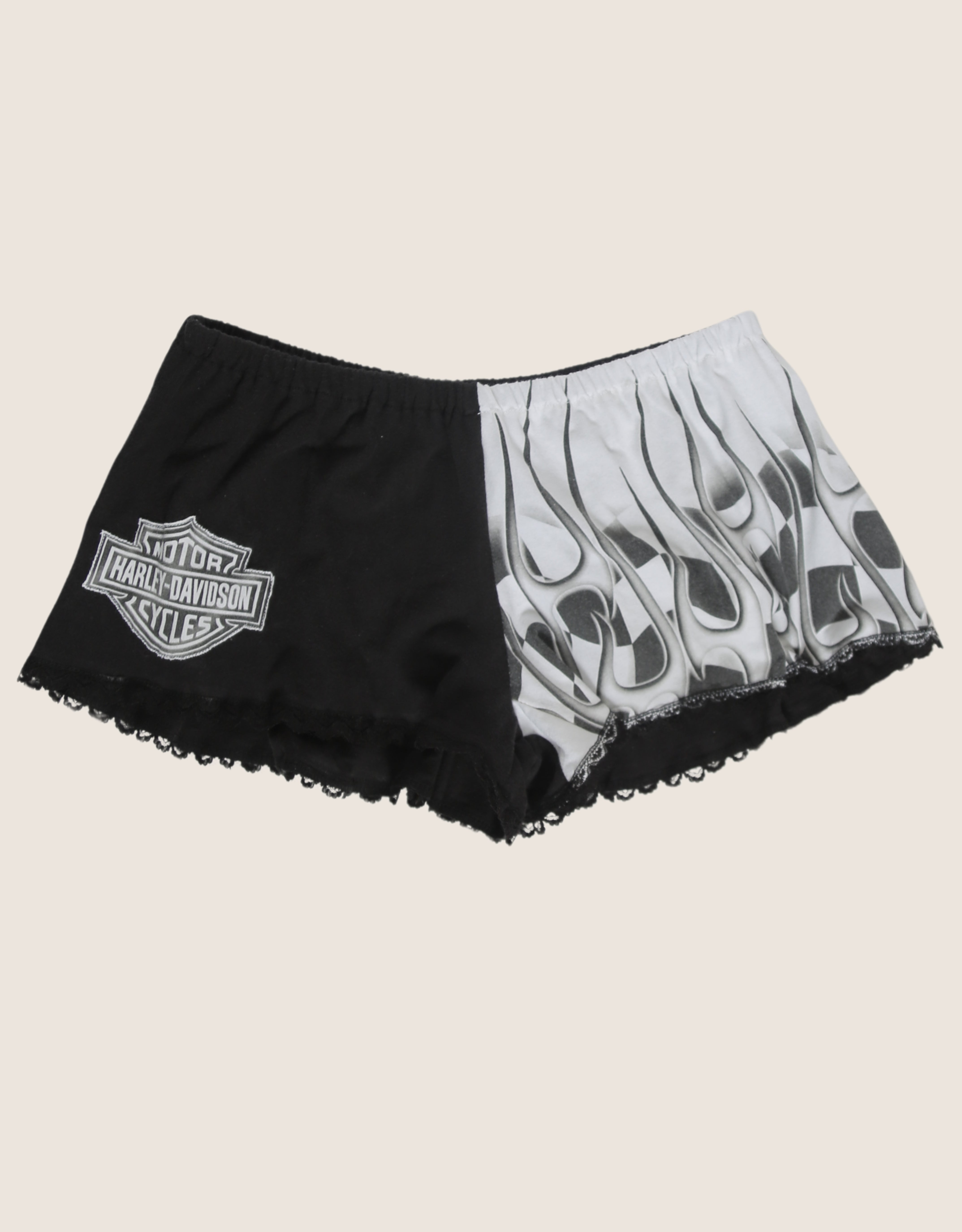 harley flames reworked mini shorts (S)