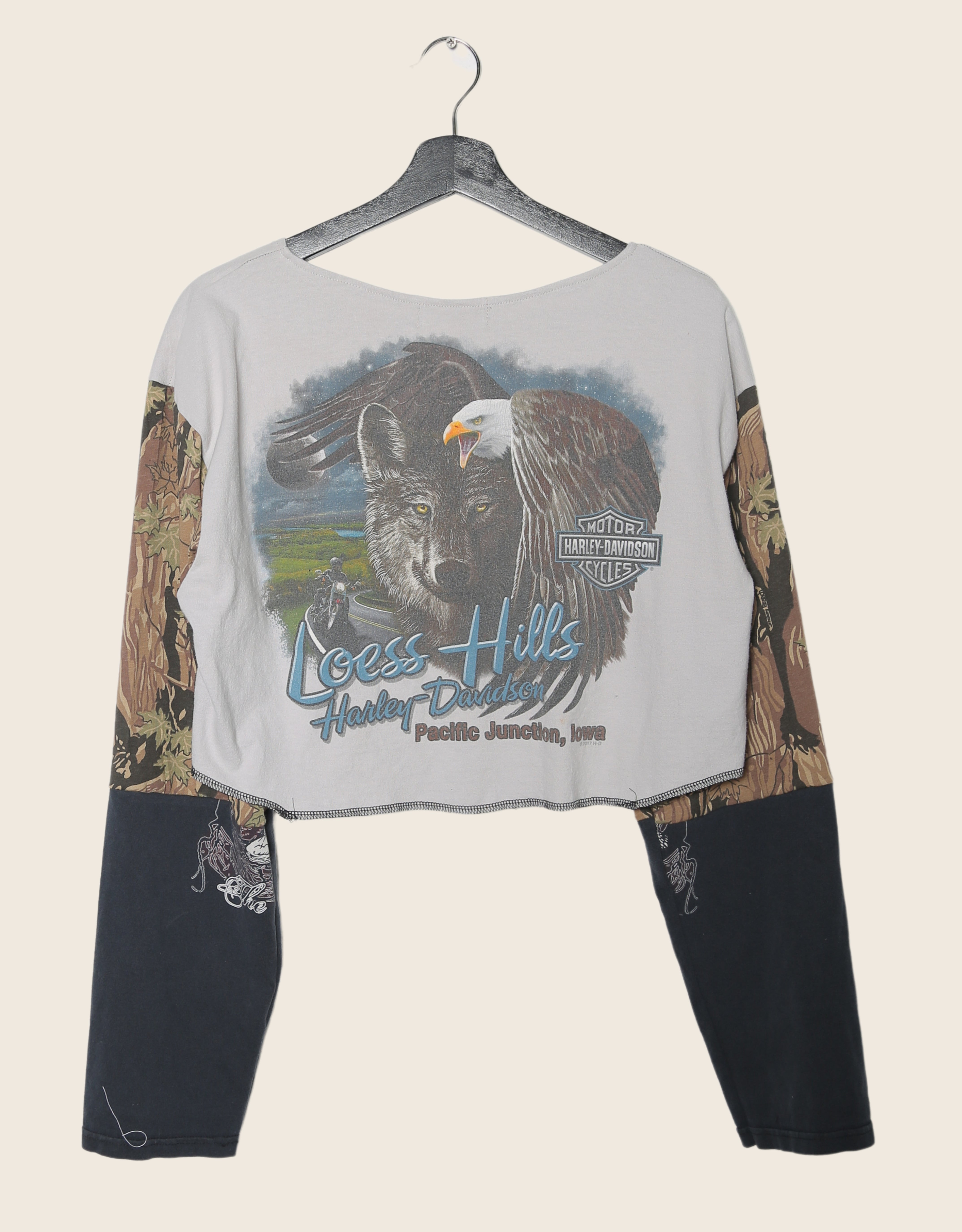 harley looney tunes reworked mixed fabric long sleeve