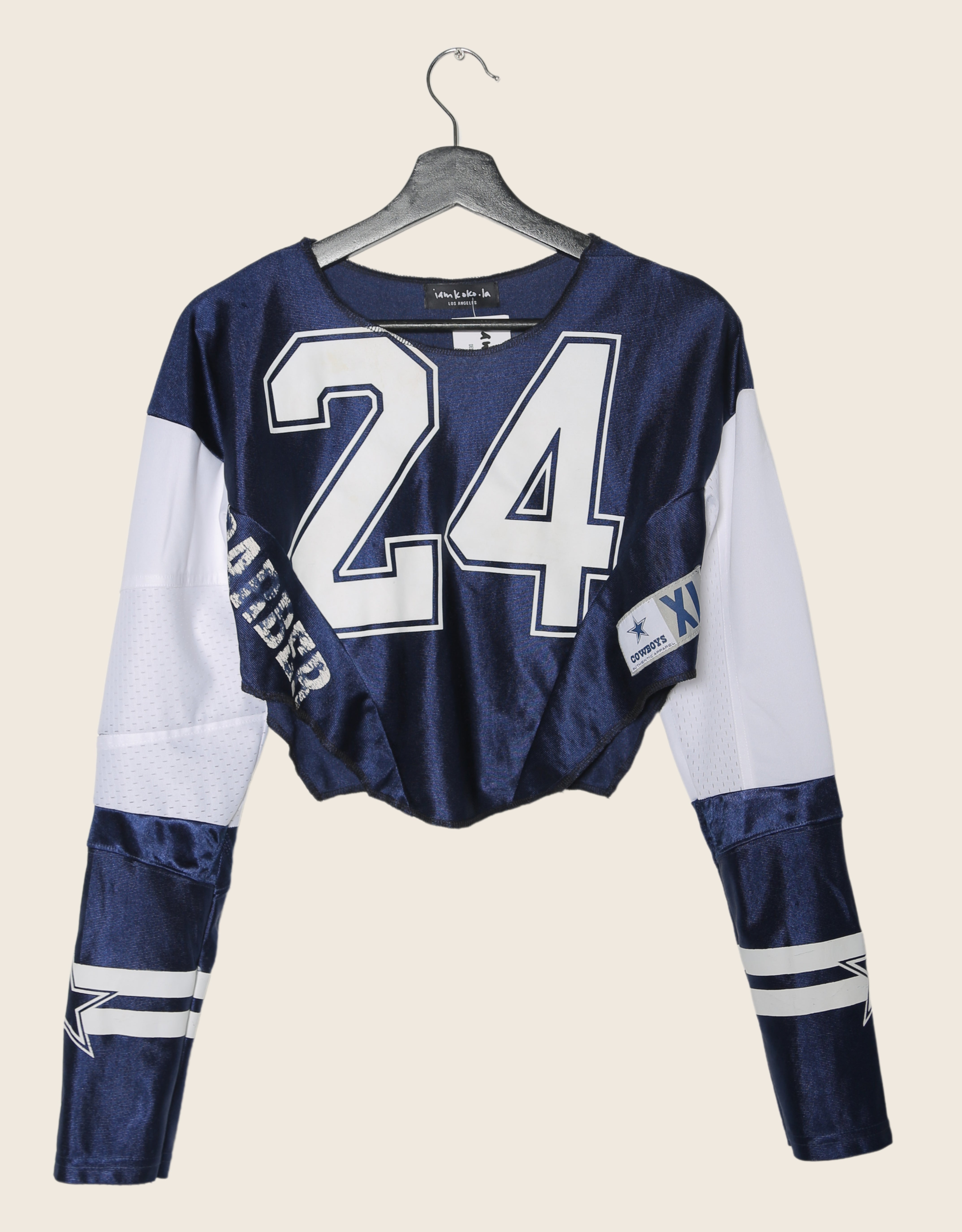 cowboys 24 reworked mixed fabric long sleeve