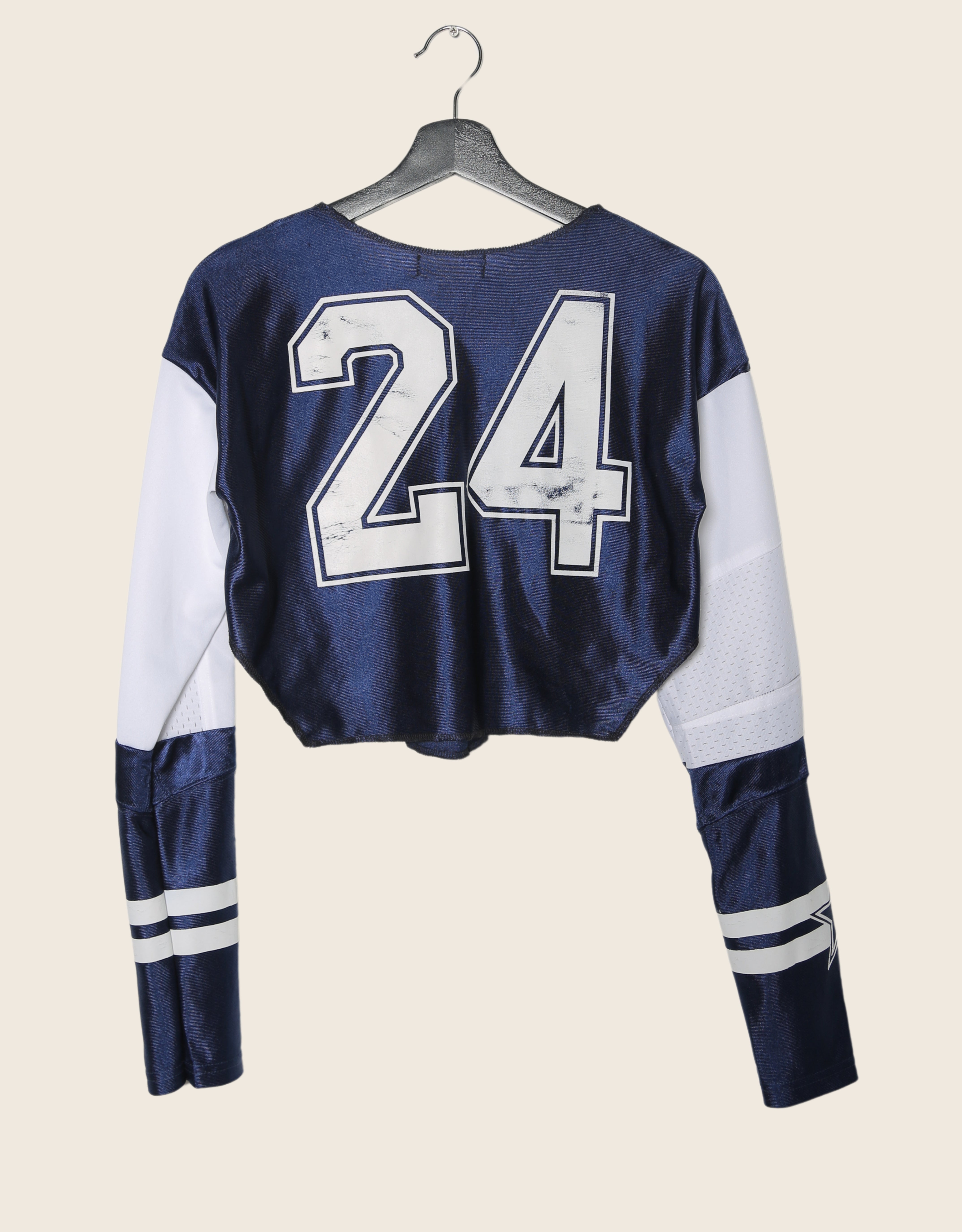 cowboys 24 reworked mixed fabric long sleeve