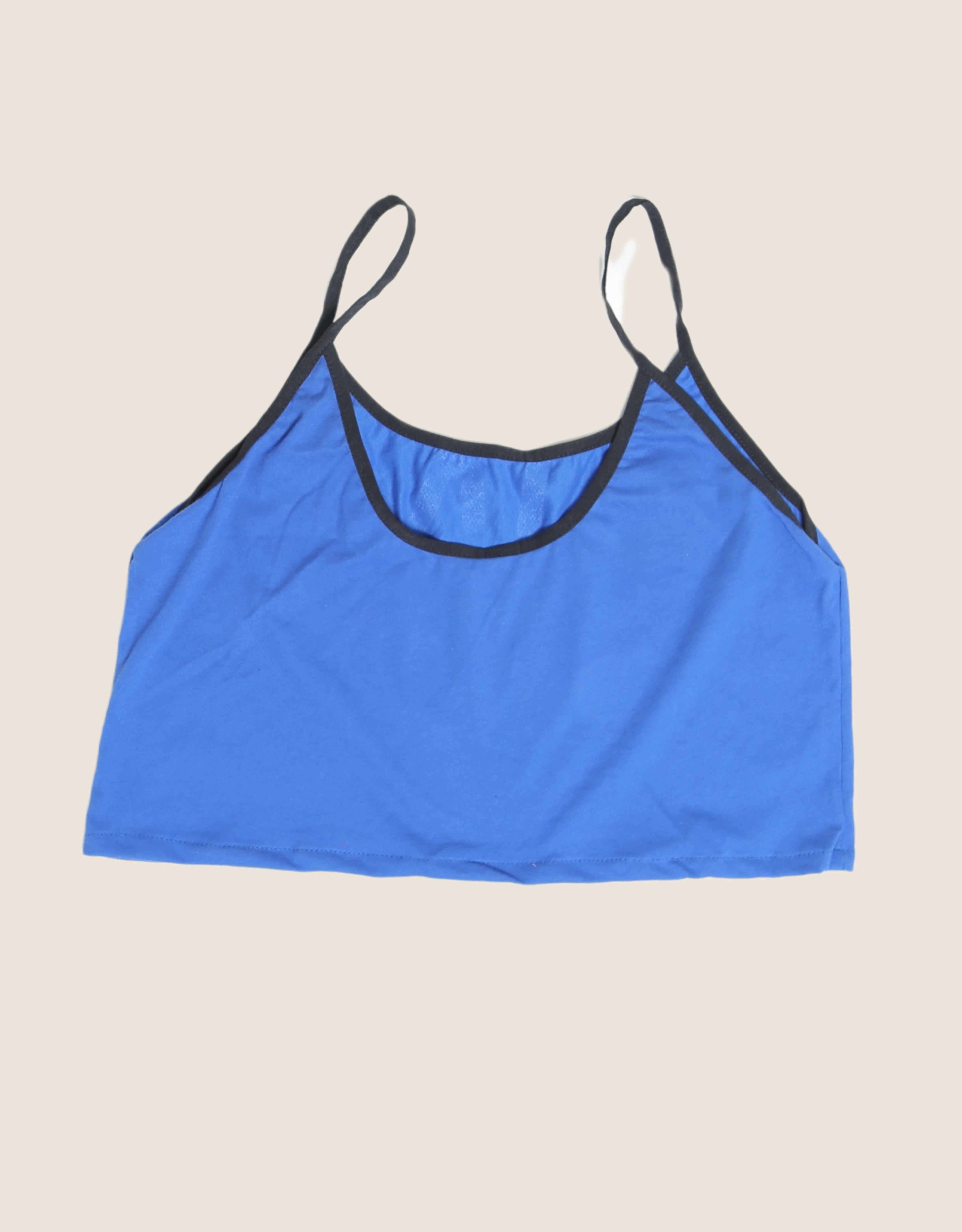 blue nike reworked cropped tank top