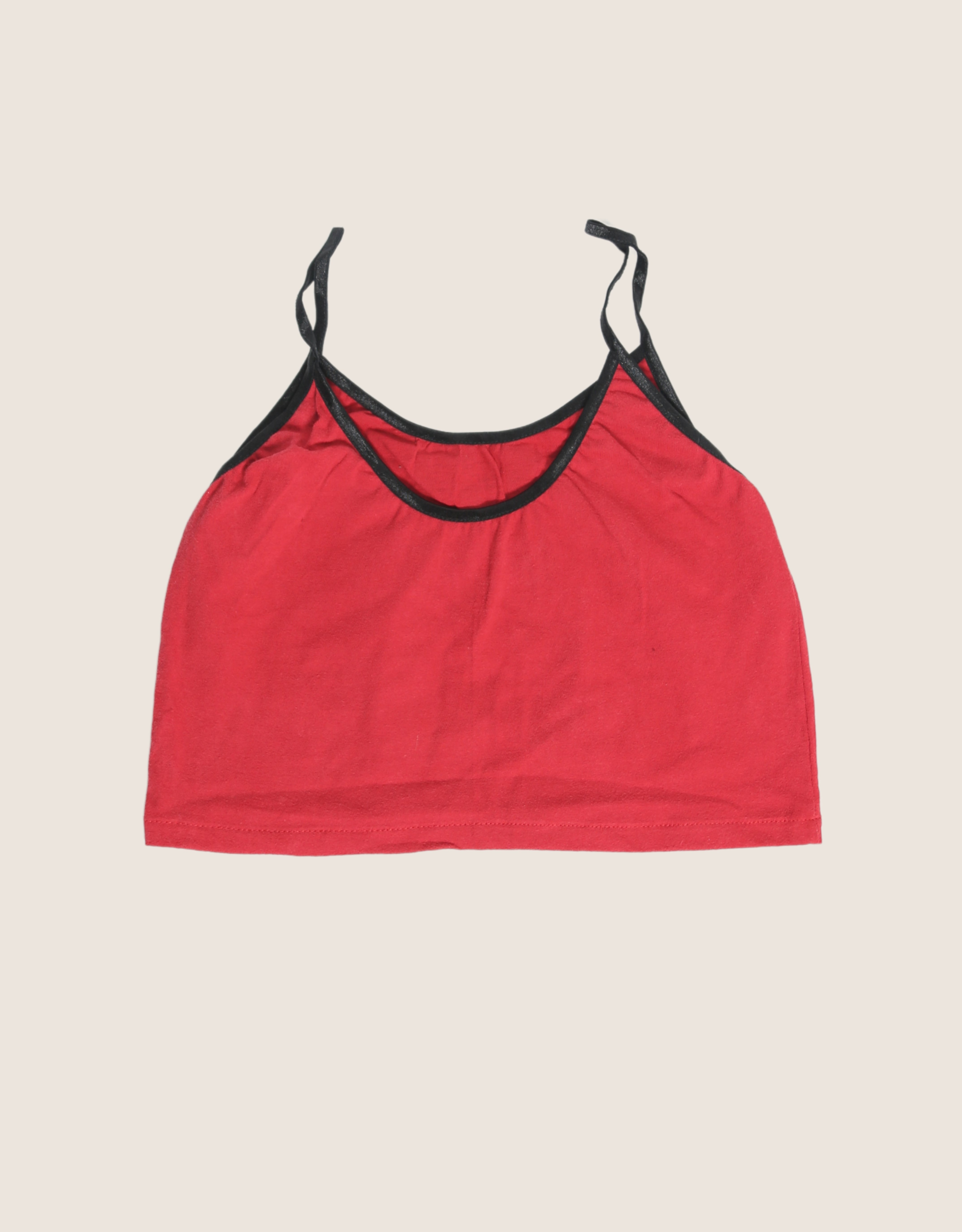 red nike reworked cropped tank top