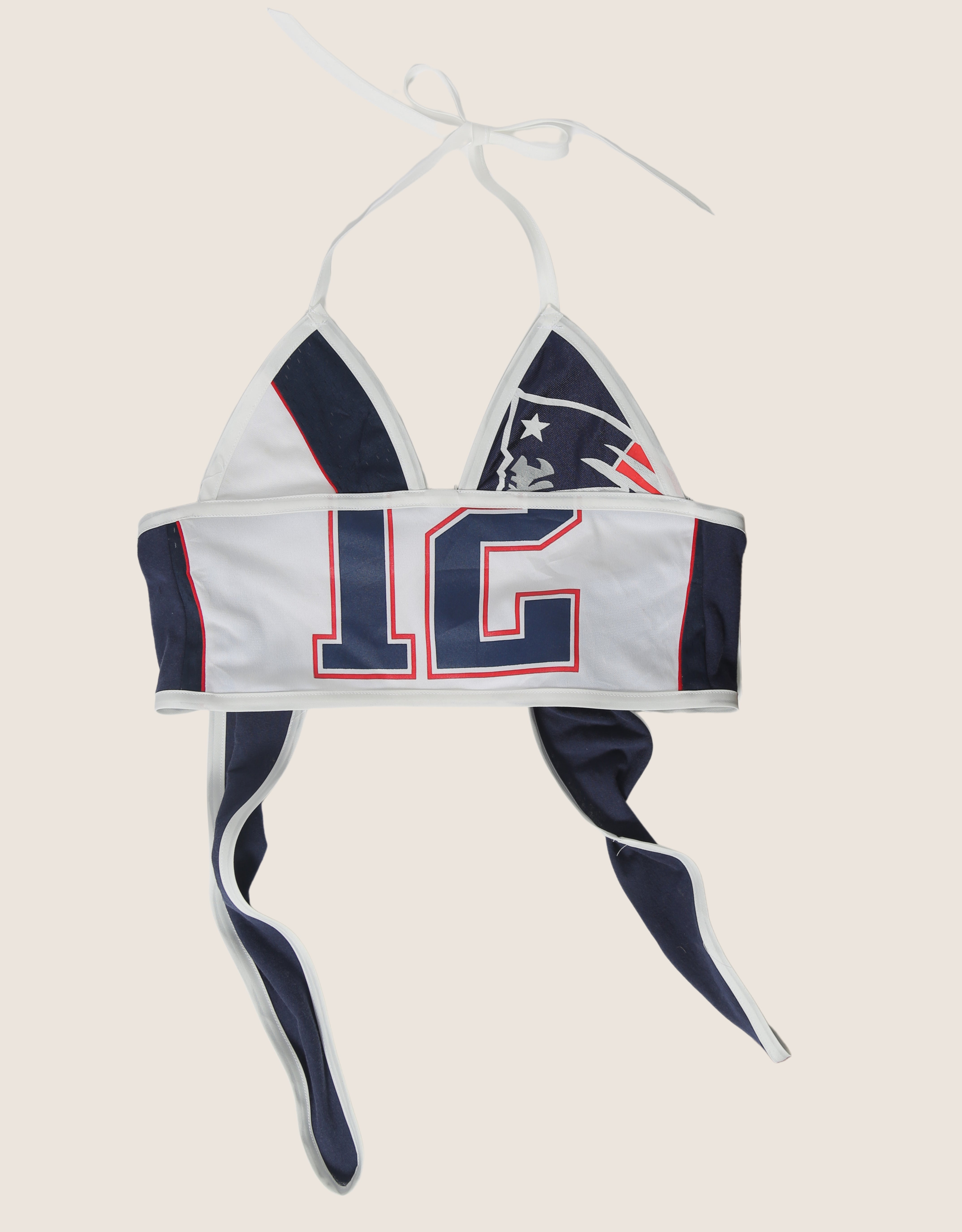 patriots jersey halter top