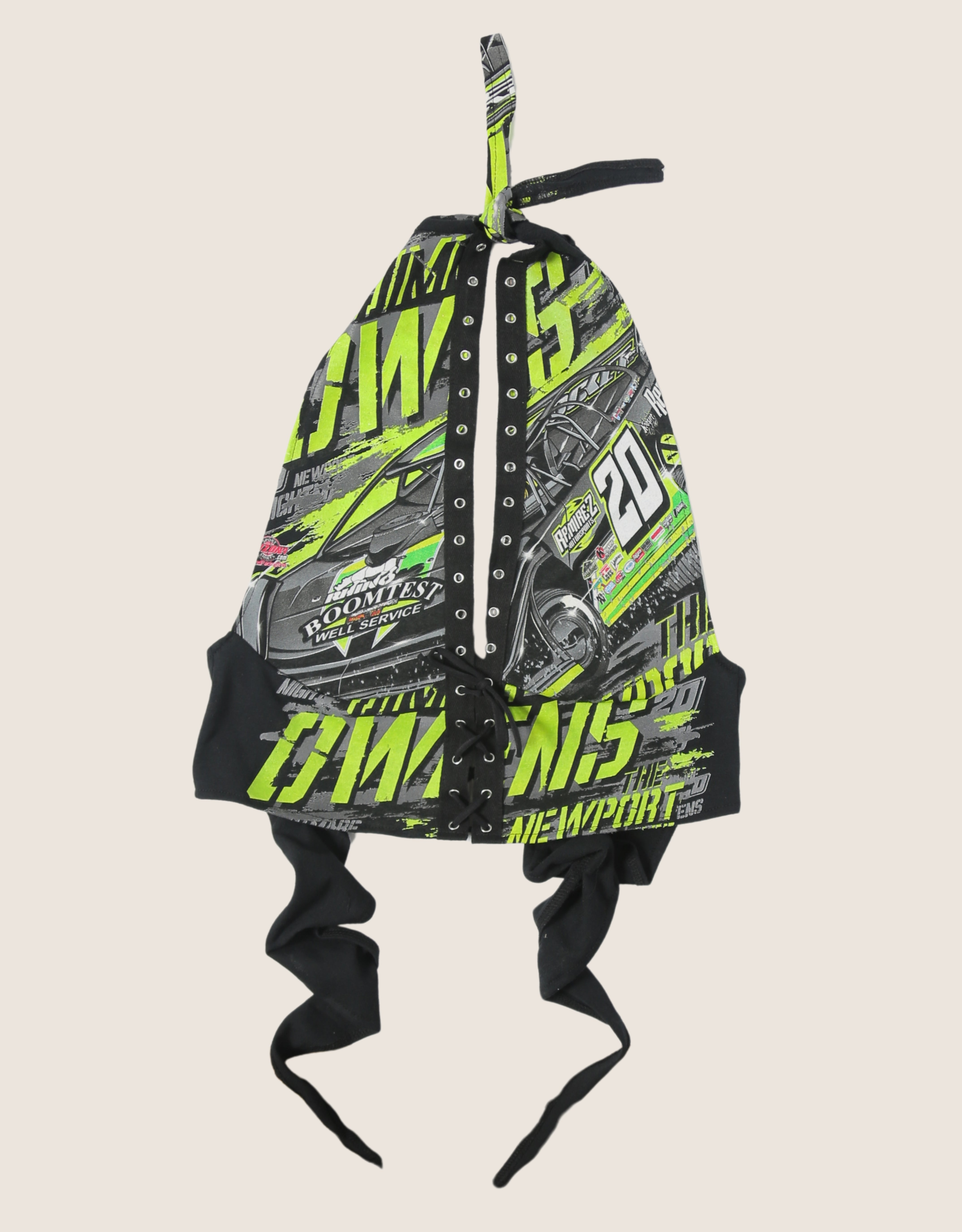 owens racing plunge halter top