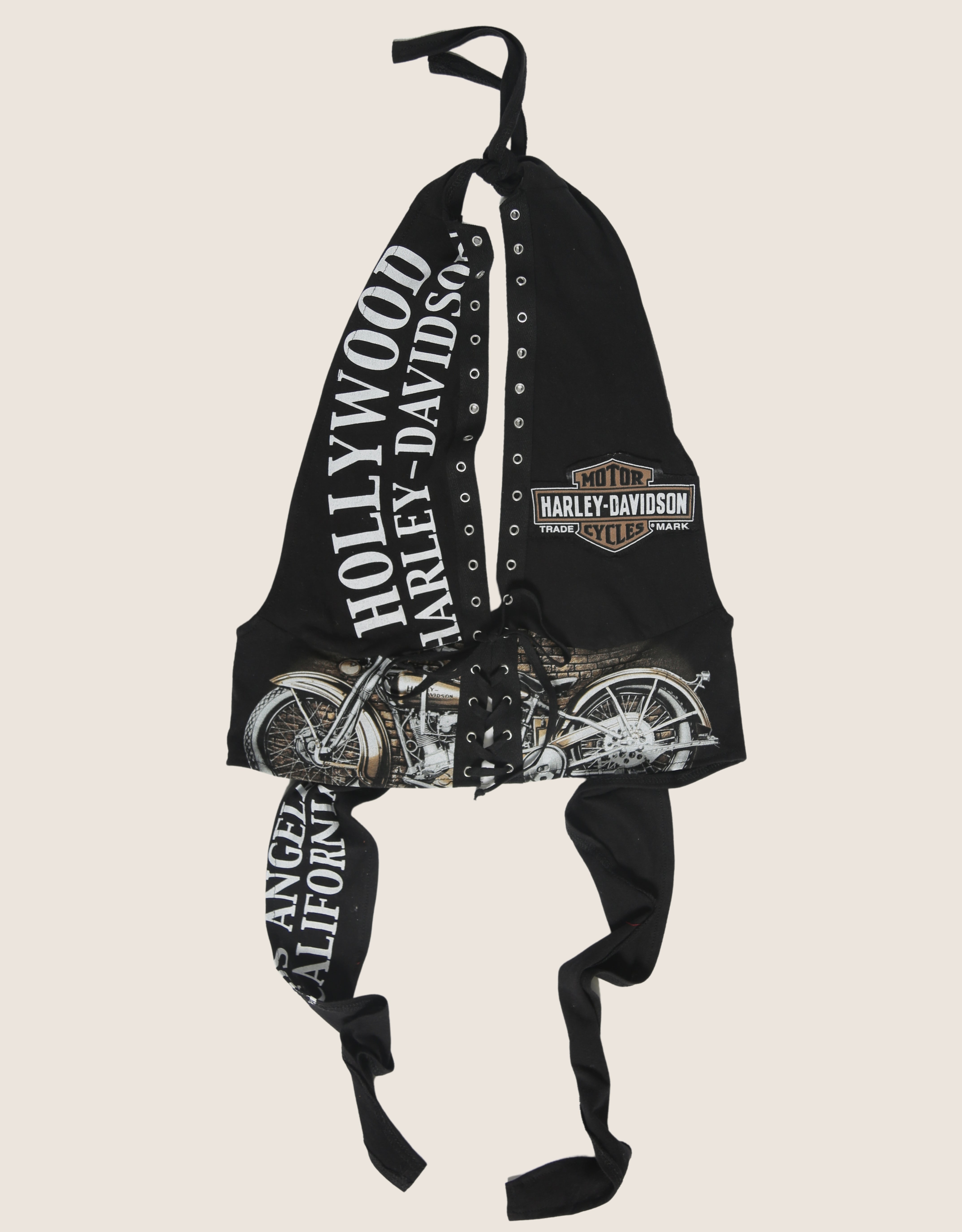 harley hollywood plunge halter top