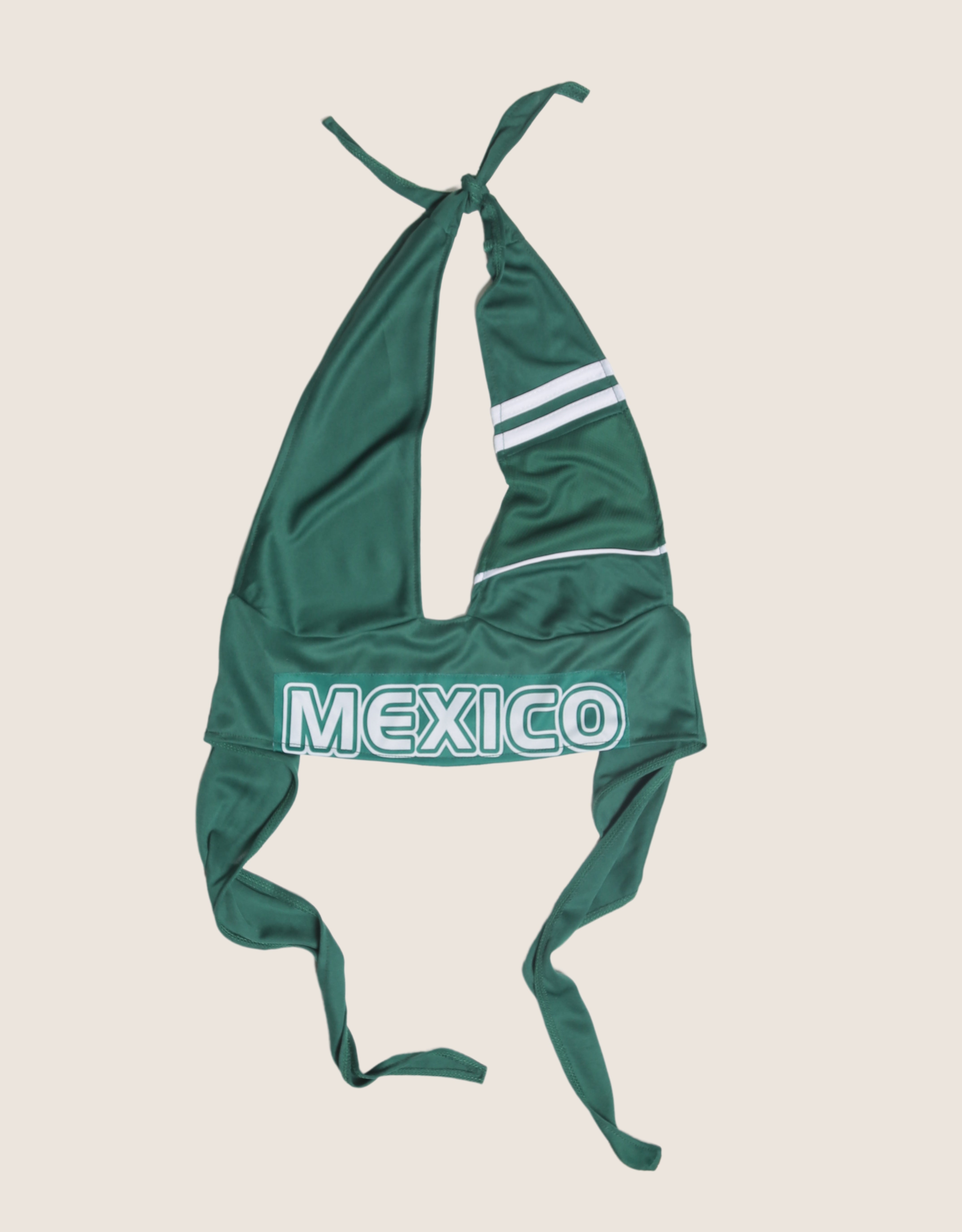 Mexico reworked plunge halter top (S/M)