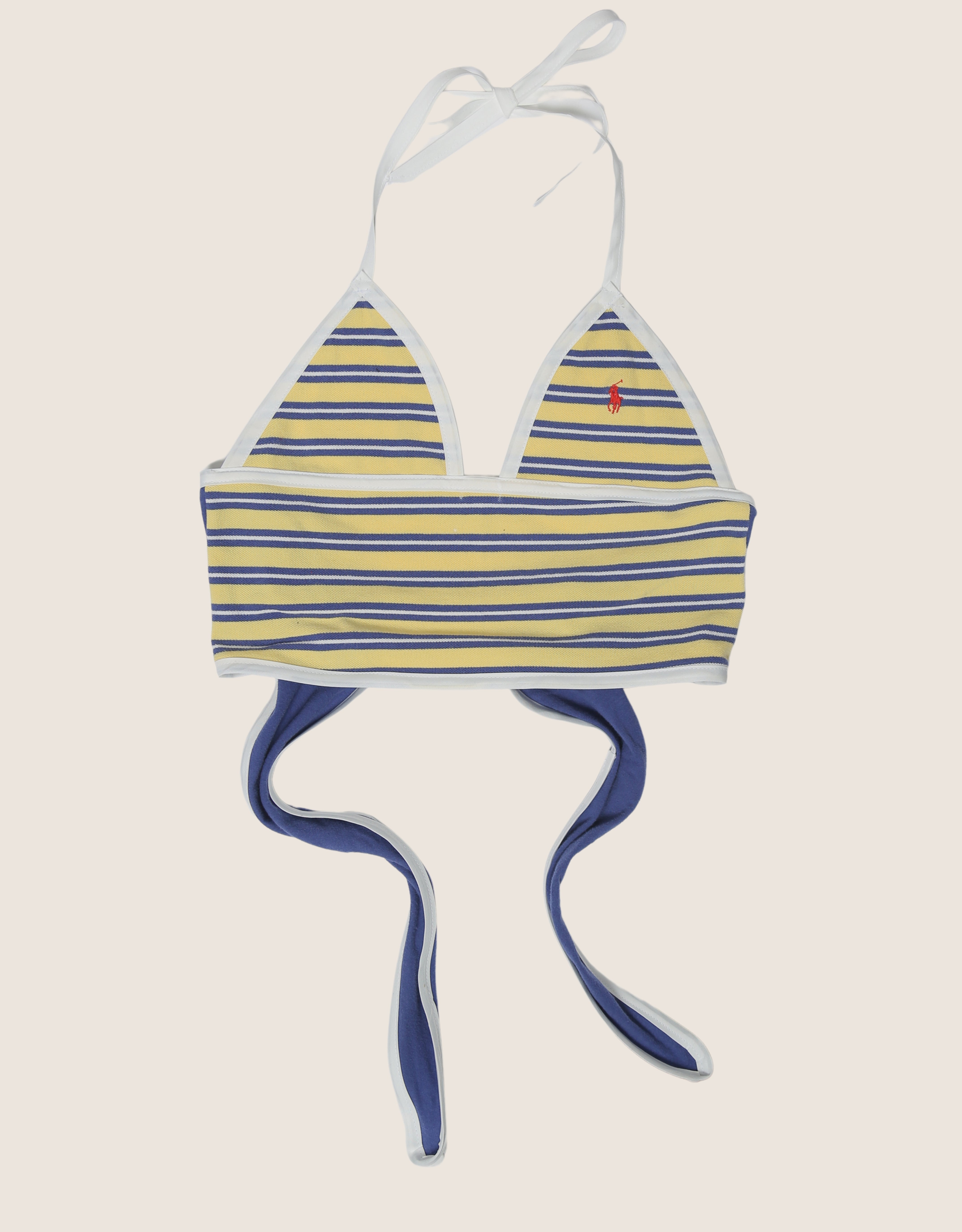 striped polo halter top (s/m)