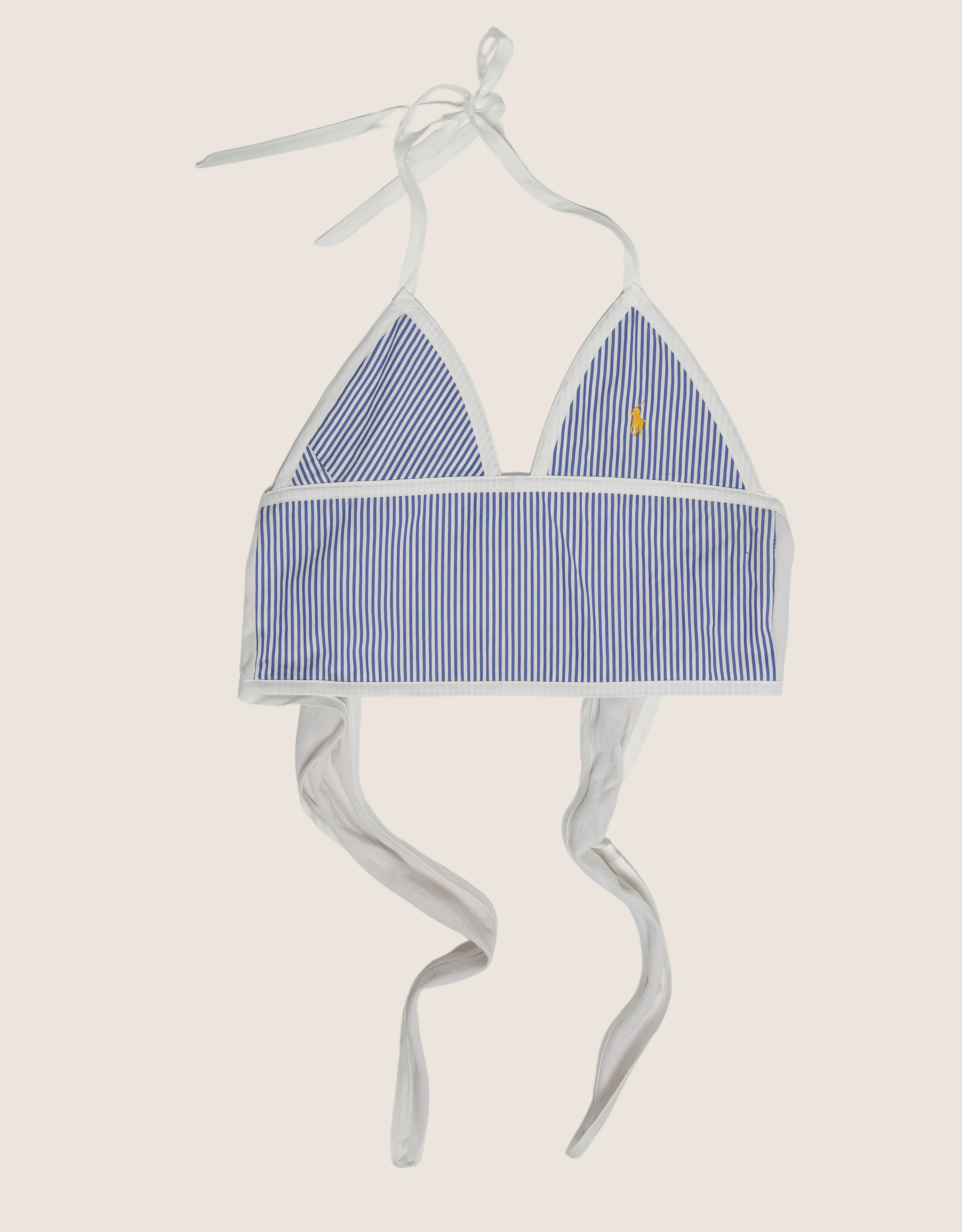 polo striped halter top (s/m)