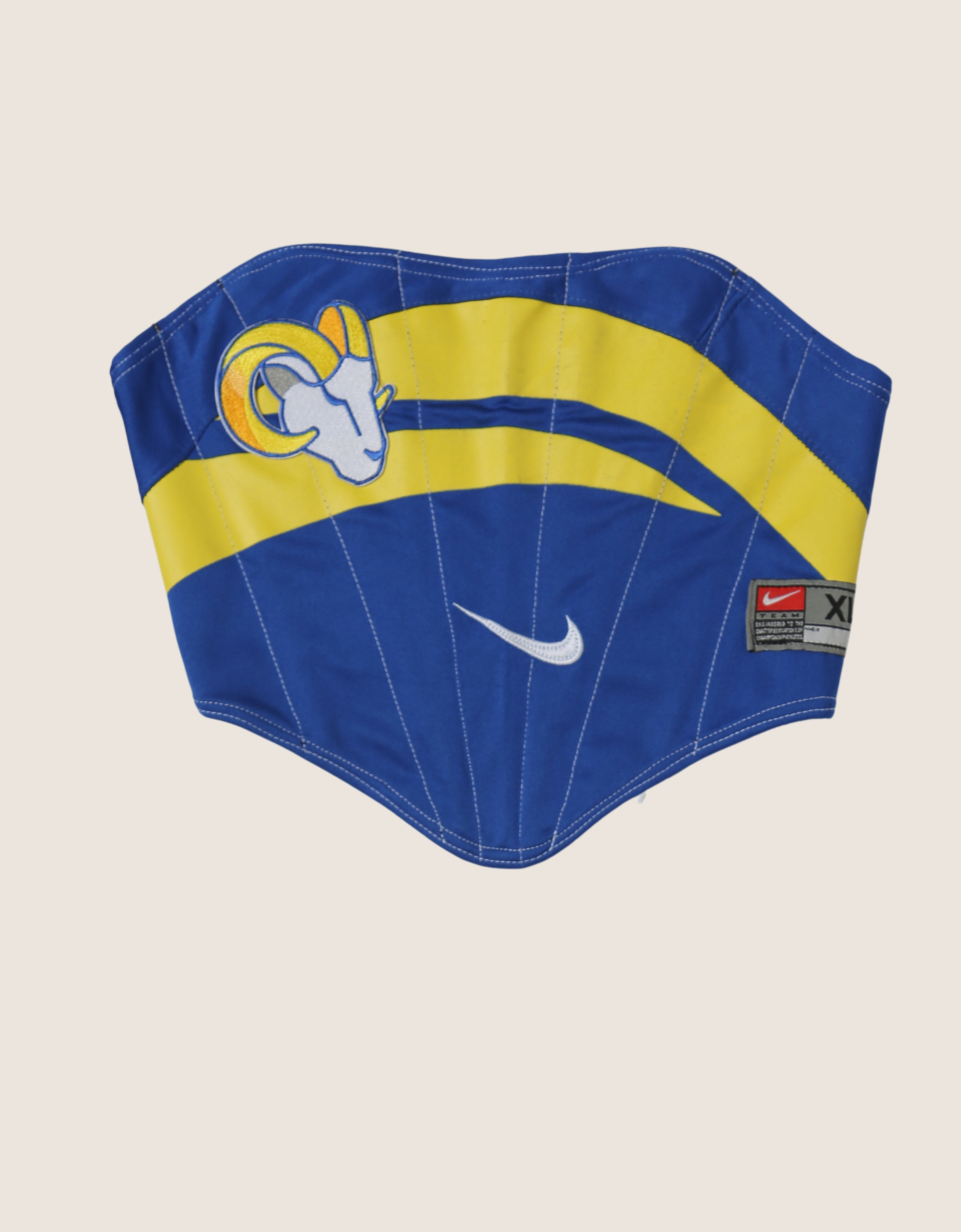 LA rams strapless lace front corset (small)