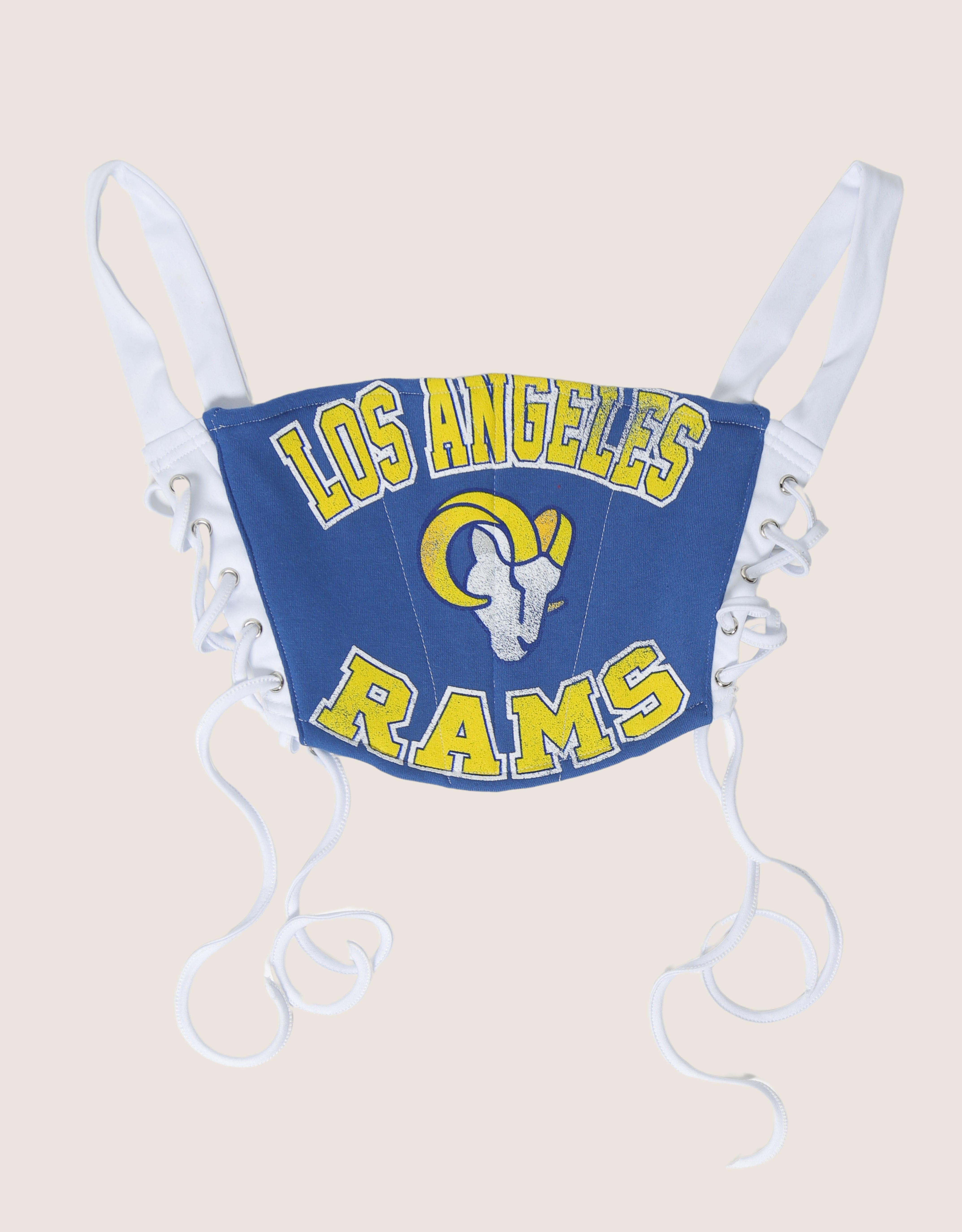 rams reworked corset with matching hooded shrug