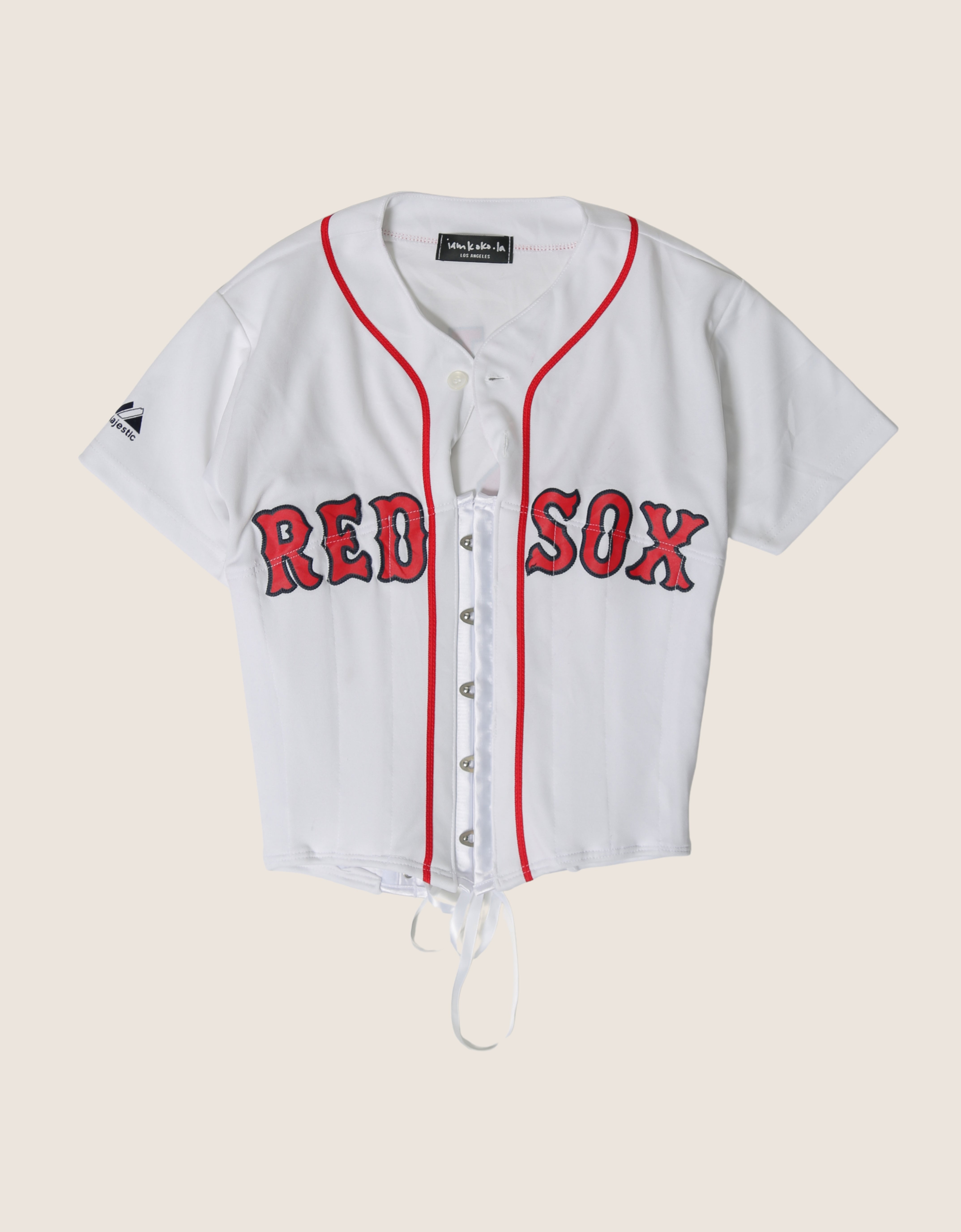 red sox reworked snap corset jersey (s)