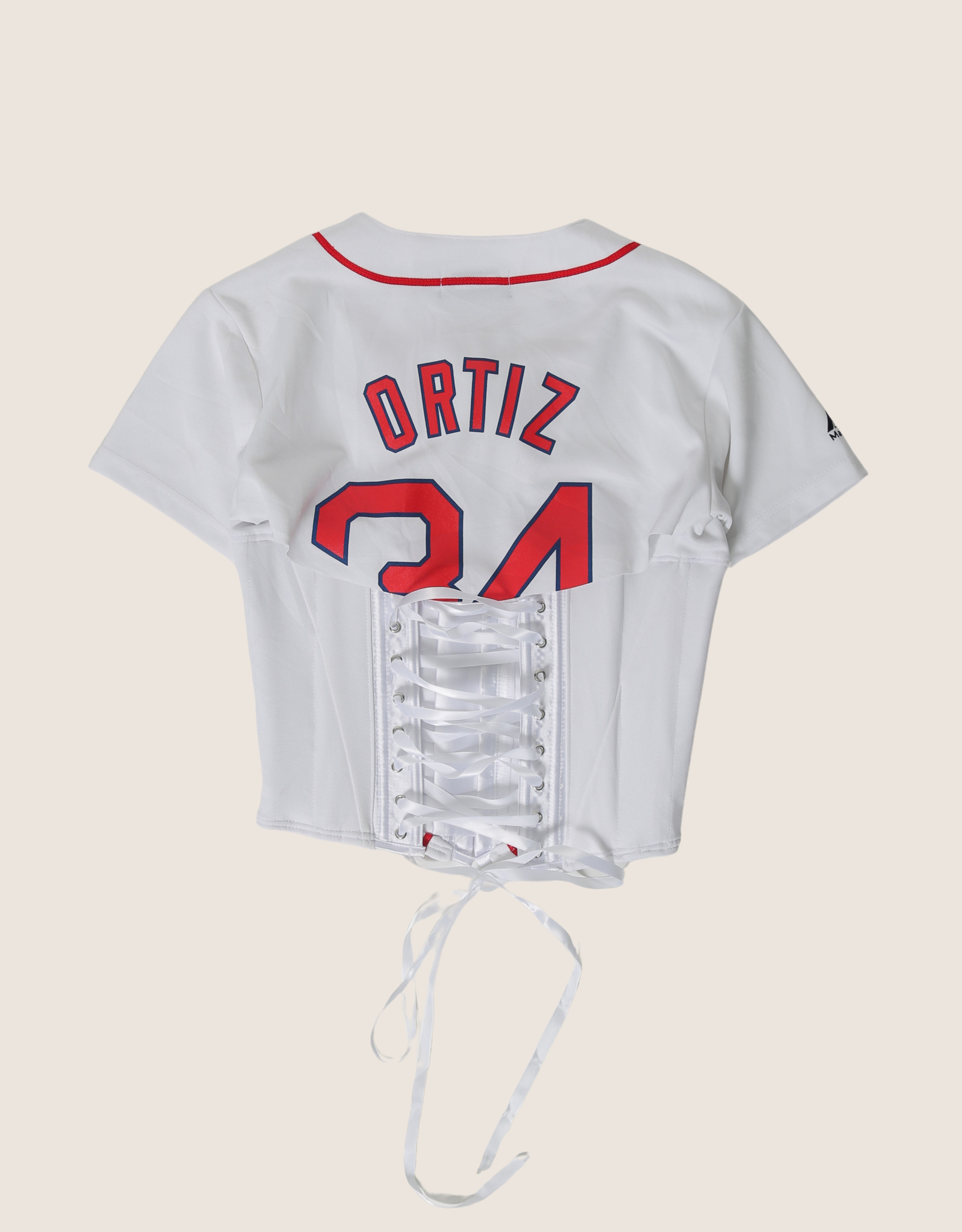 red sox reworked snap corset jersey (s)