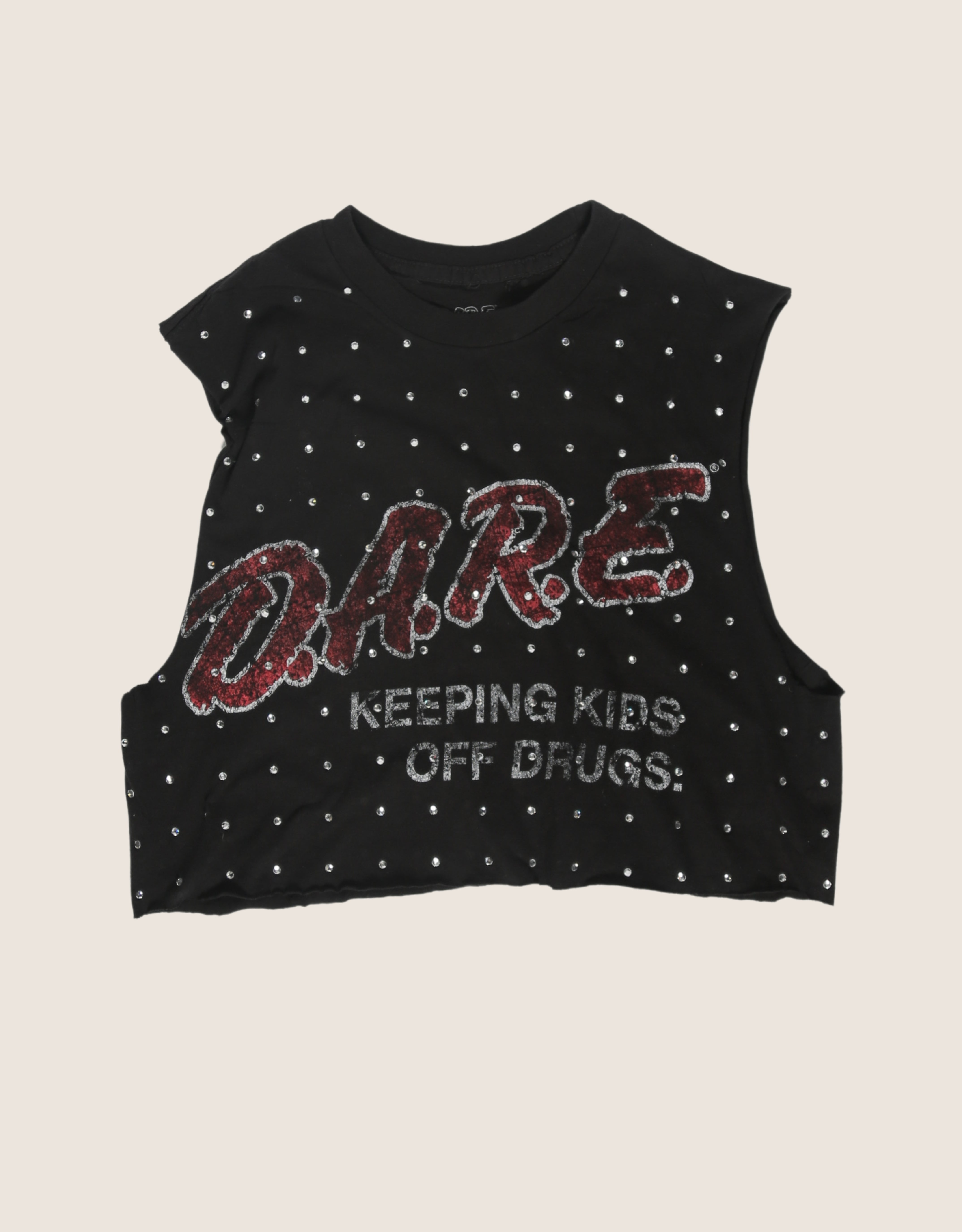 dare rhinestone muscle tank (XS/S)