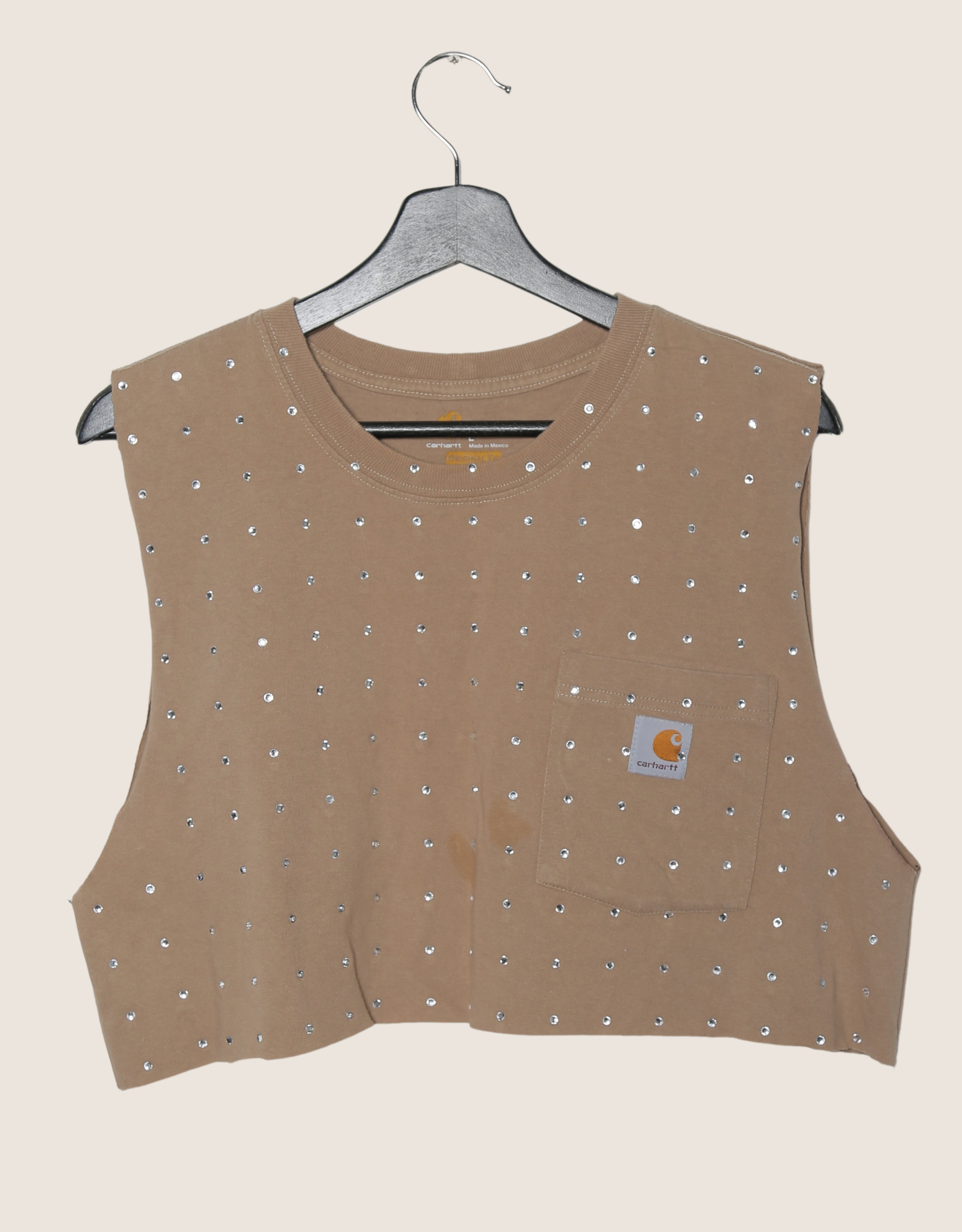 carhartt rhinestone muscle tank (med/lrg)