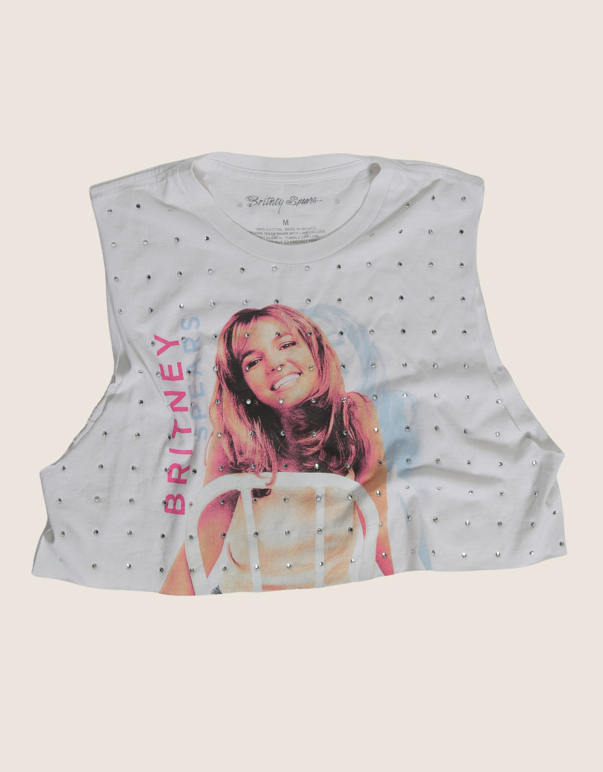 britney spears rhinestone muscle tank (M/L)