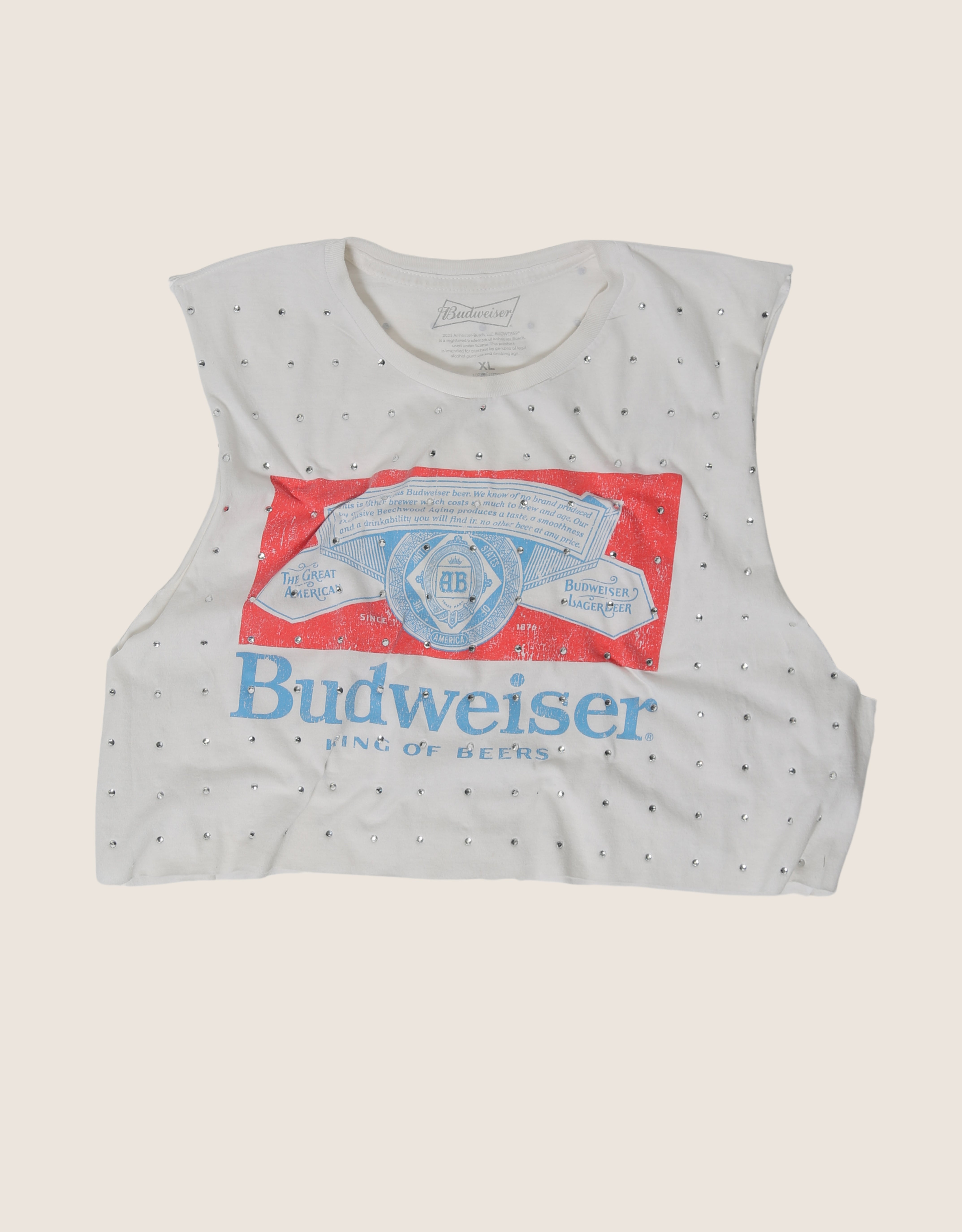 budweiser rhinestone muscle tank (S/M)