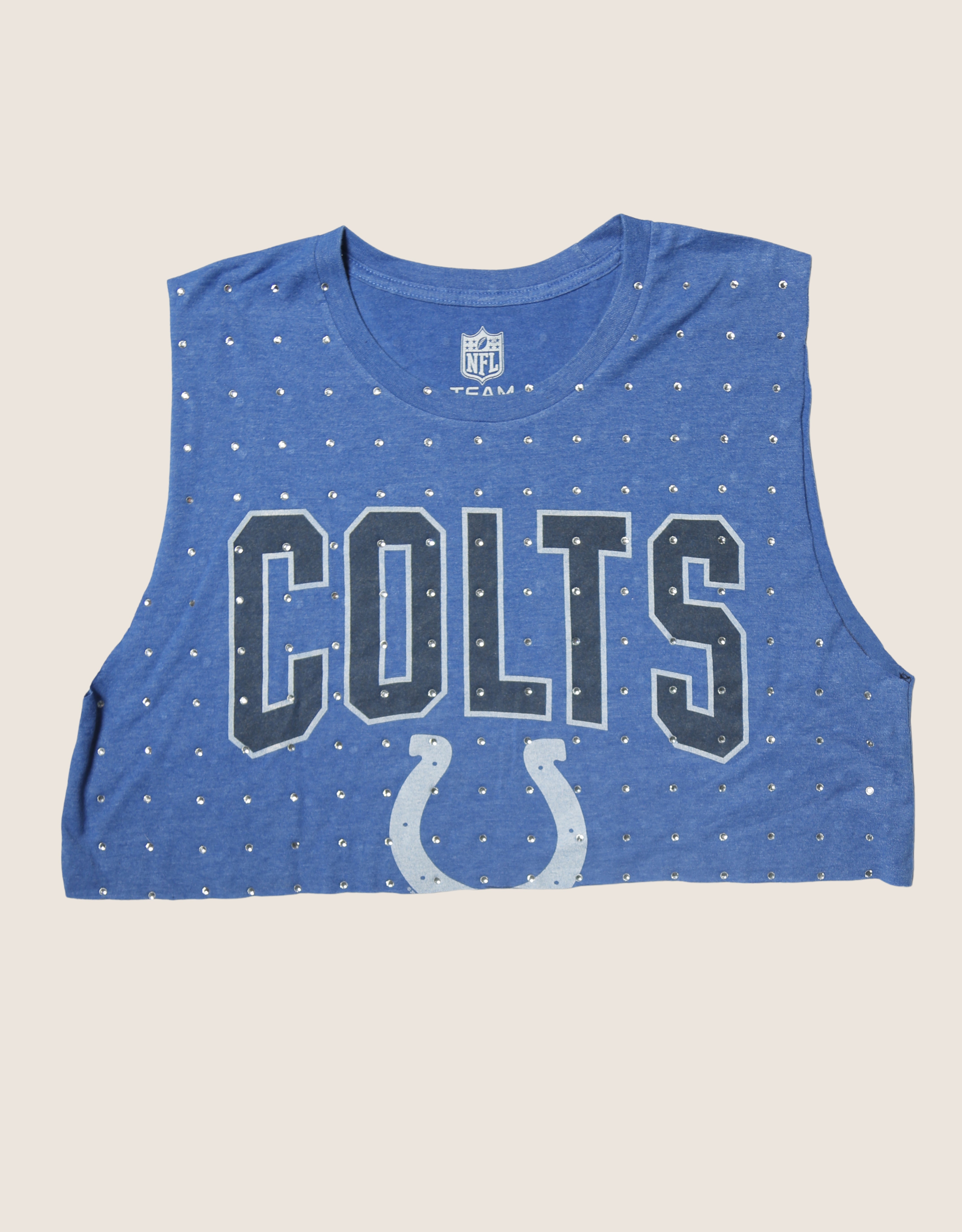 colts rhinestone muscle tank (med/ large)