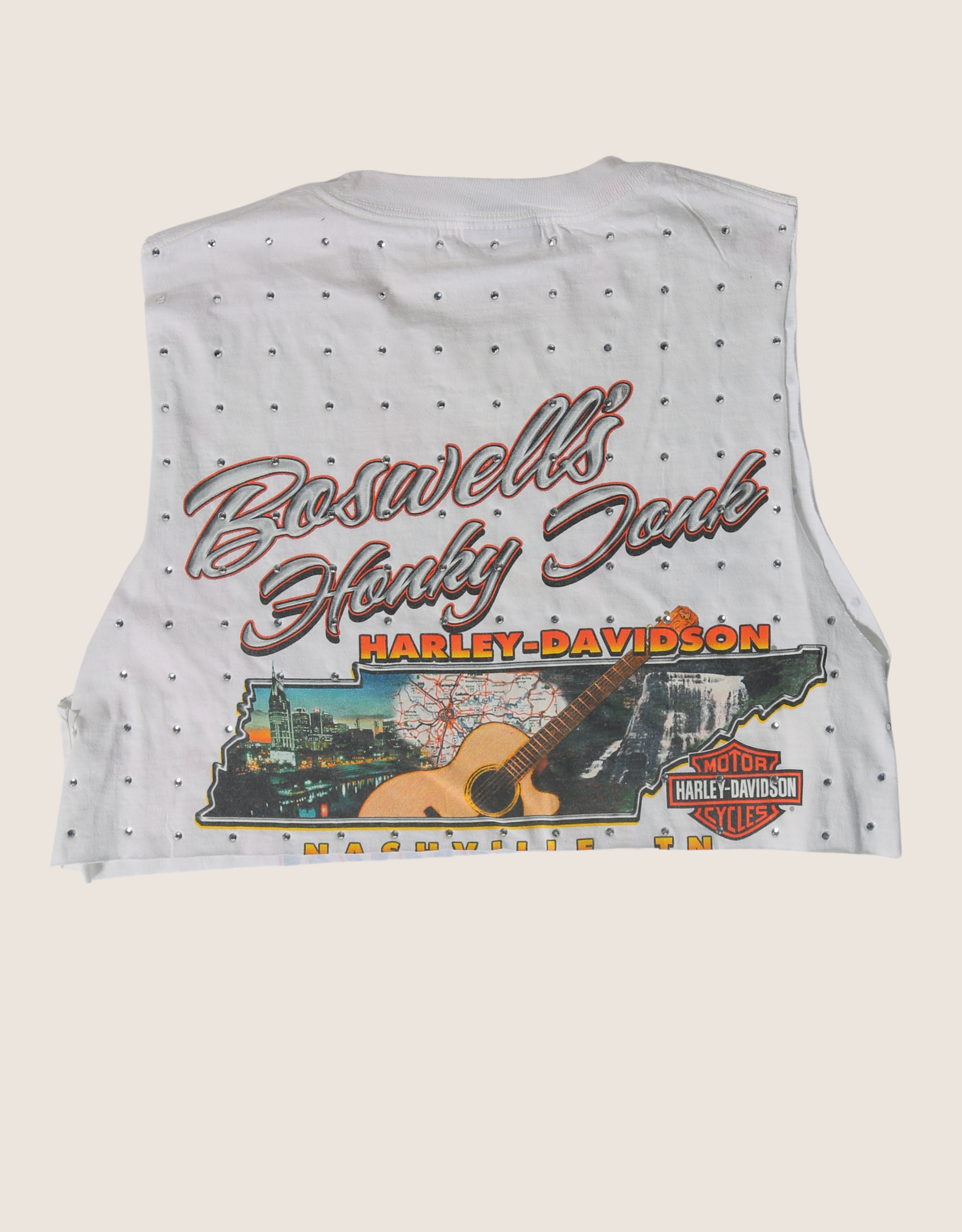 harley rhinestone muscle tank (small/med)