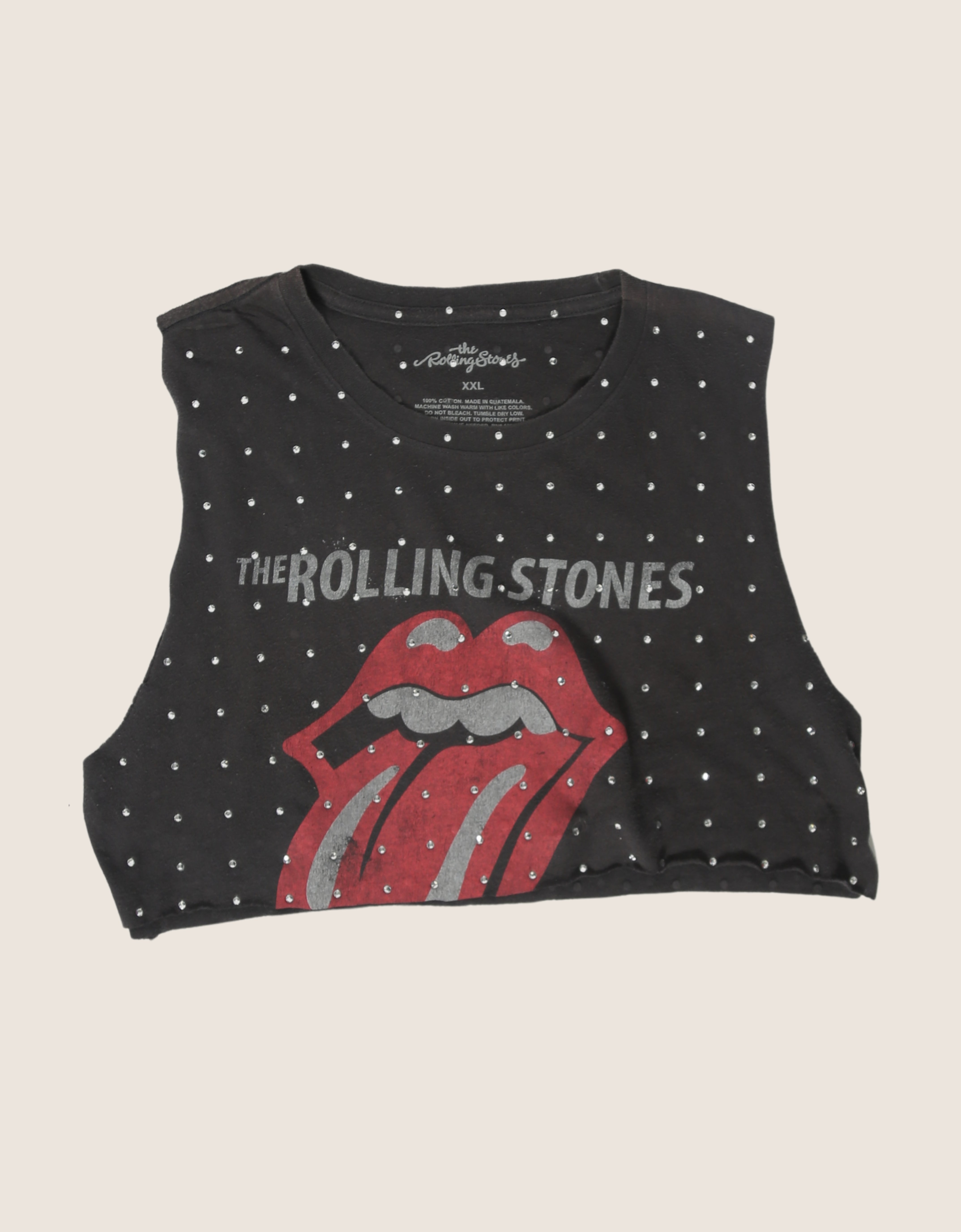 rolling stones rhinestone muscle tank (S/M)